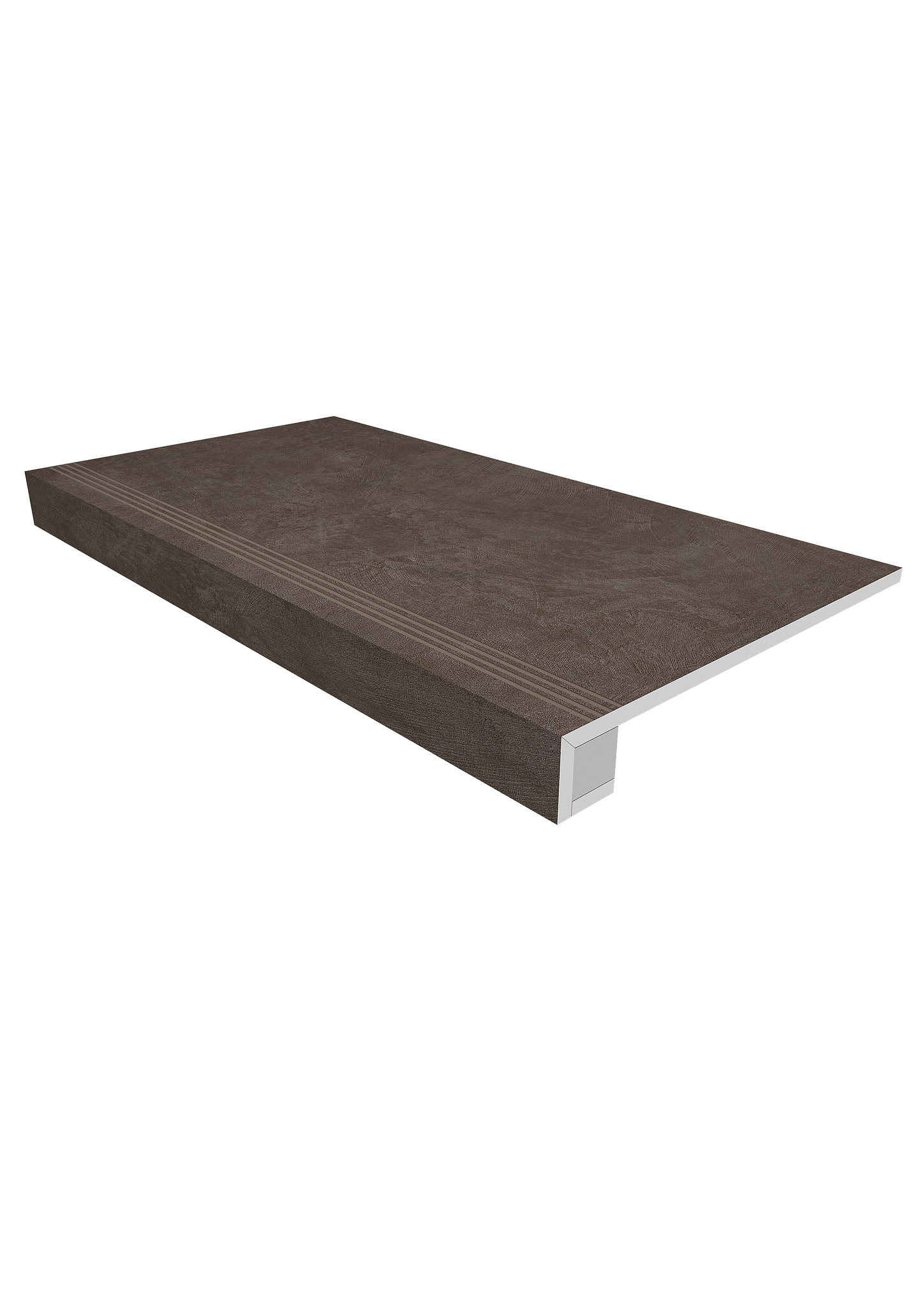 Ступень Спектрум 33×120 SR07 (с насечками, прямоугольный бортик, комплект с подступенком)