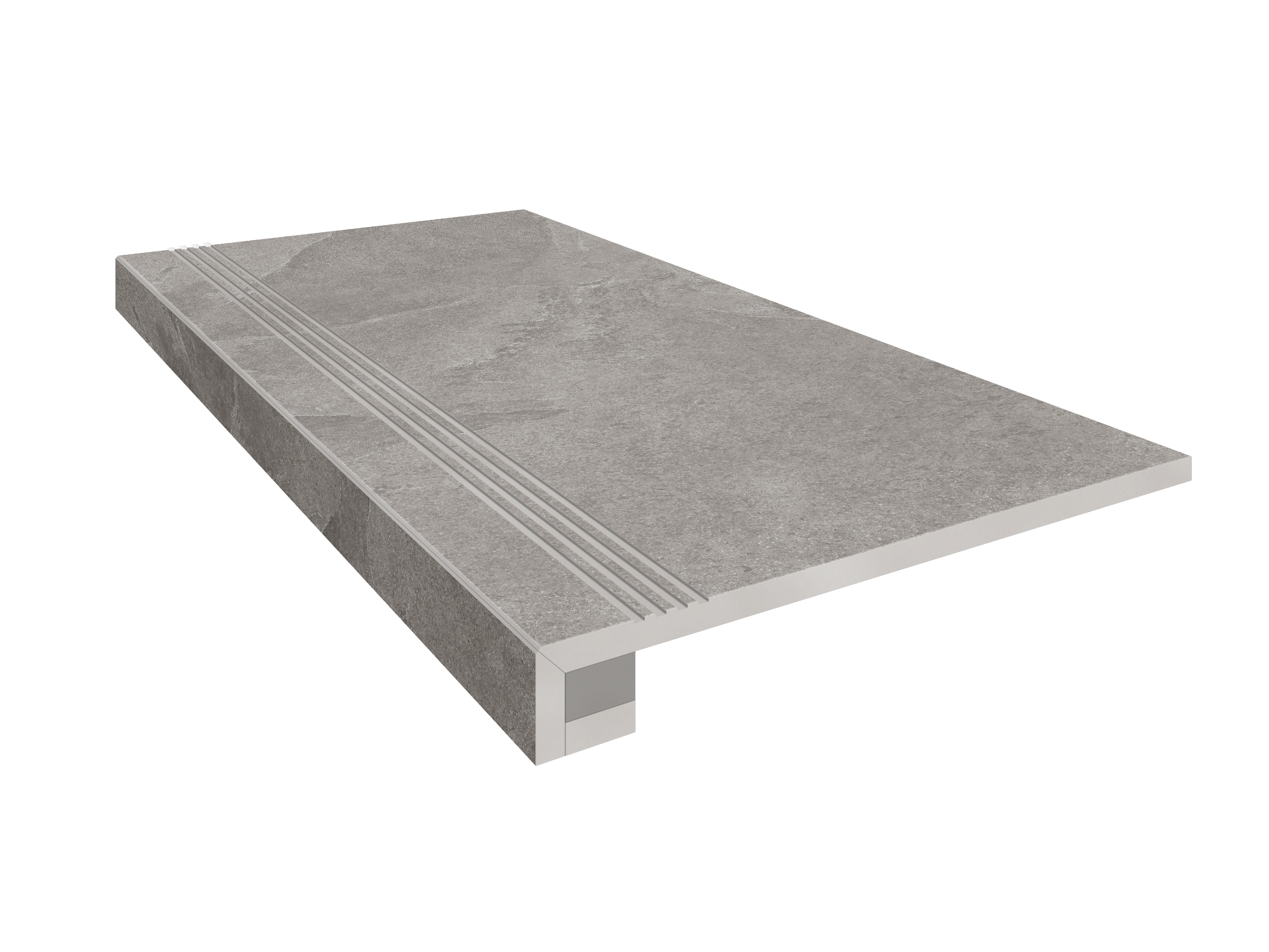 Ступень Терра 33×120 TE02 (с насечками, прямоугольный бортик, комплект с подступенком)