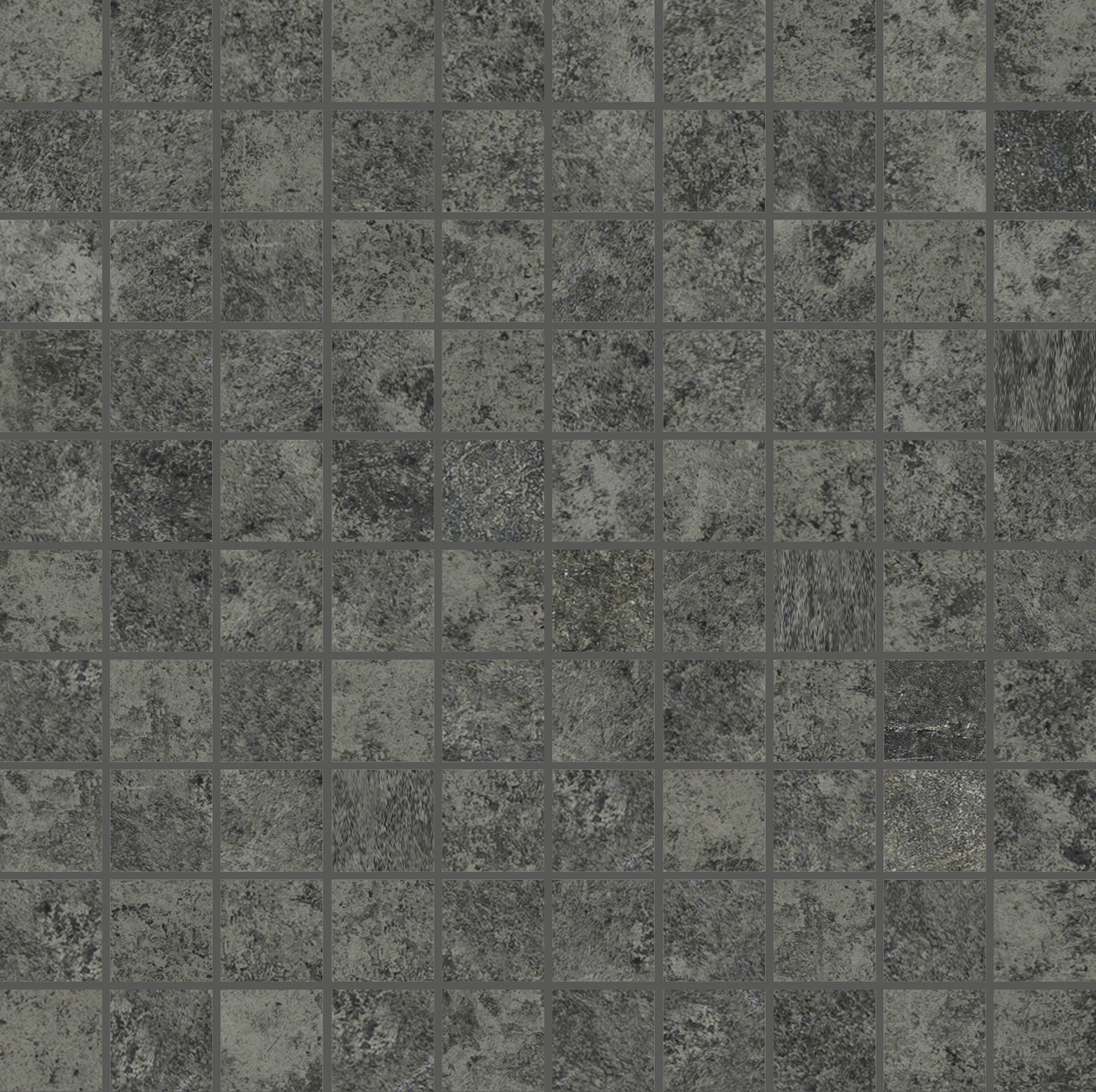 Worked_Charcoal Mosaico 3x3 30x30 матовая 9 мм