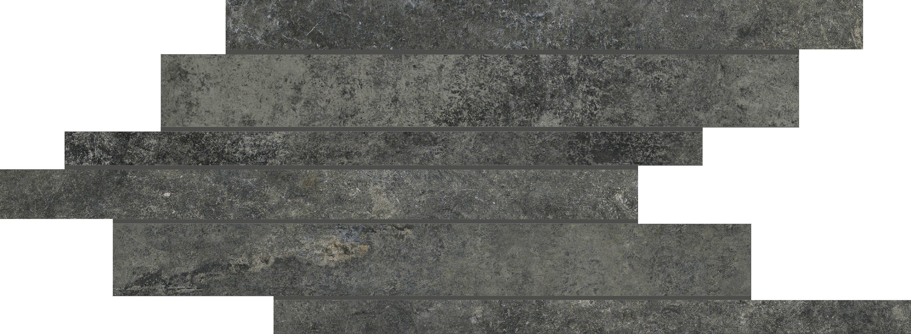 Worked_Charcoal Modulo listello sfalsato 21x40 матовая 9 мм