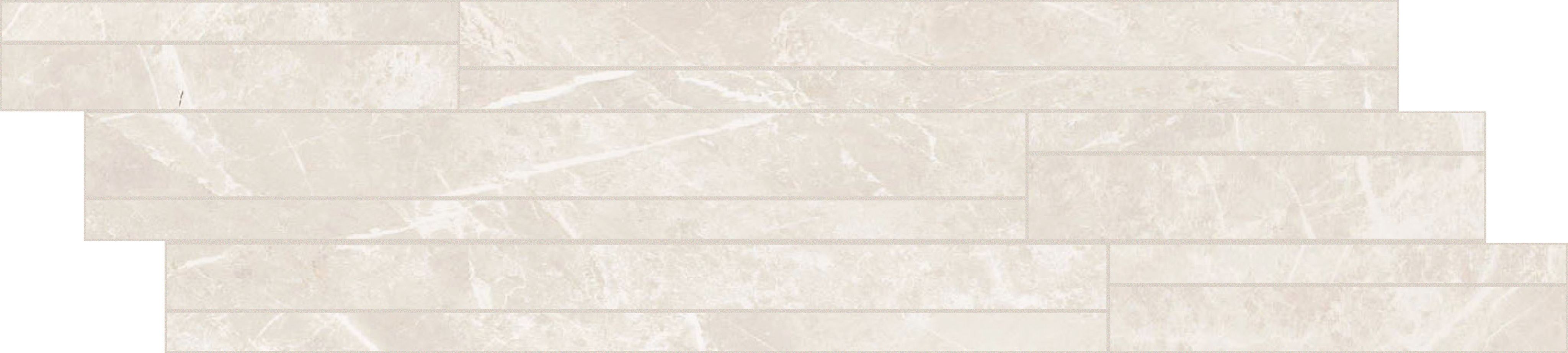 White Dolomia Modulo listello sfalsato mix 15x60 9 мм