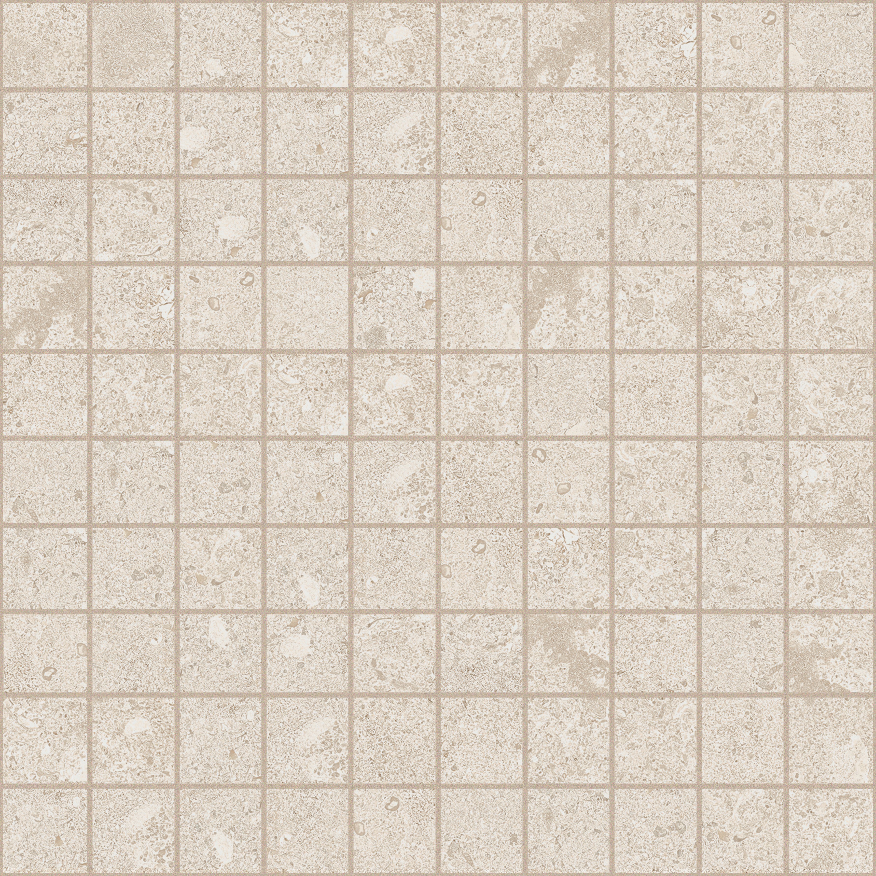 White Limestone Mosaico 3x3 30x30 матовая 9 мм