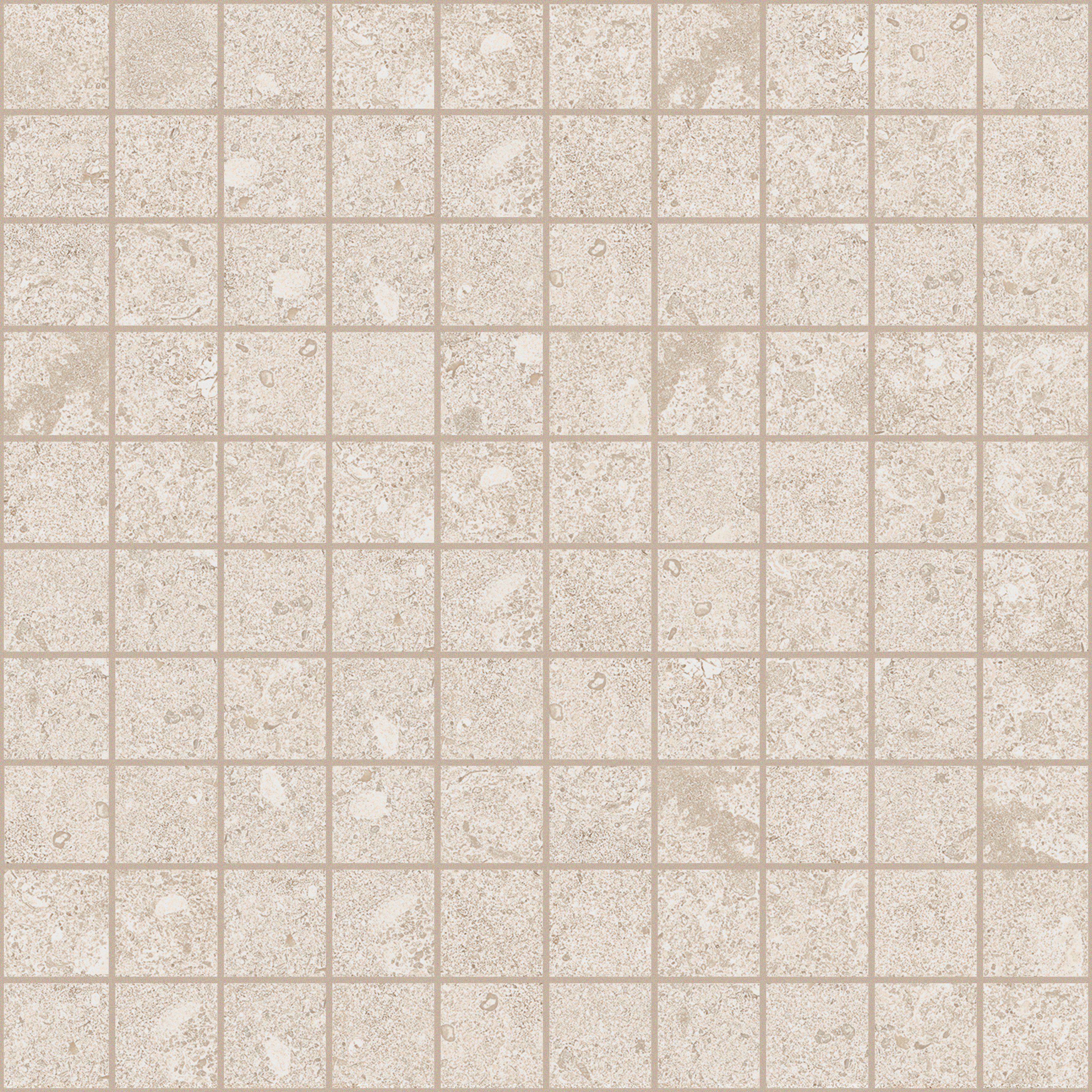 White Limestone Mosaico 3x3 30x30 глянцевая 9 мм