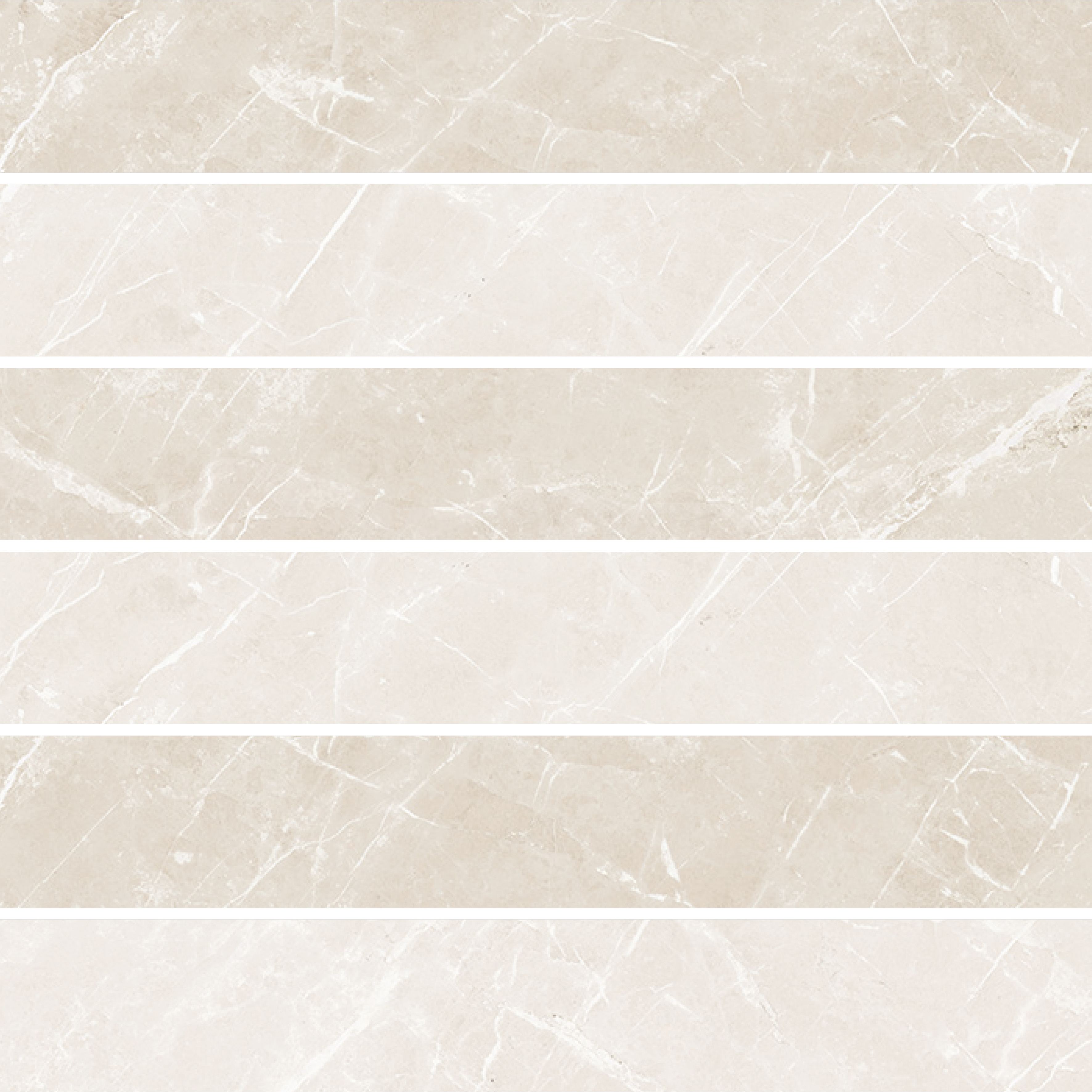 White Dolomia Mosaico 3D 5x30 30x30 глянцевая 9 мм
