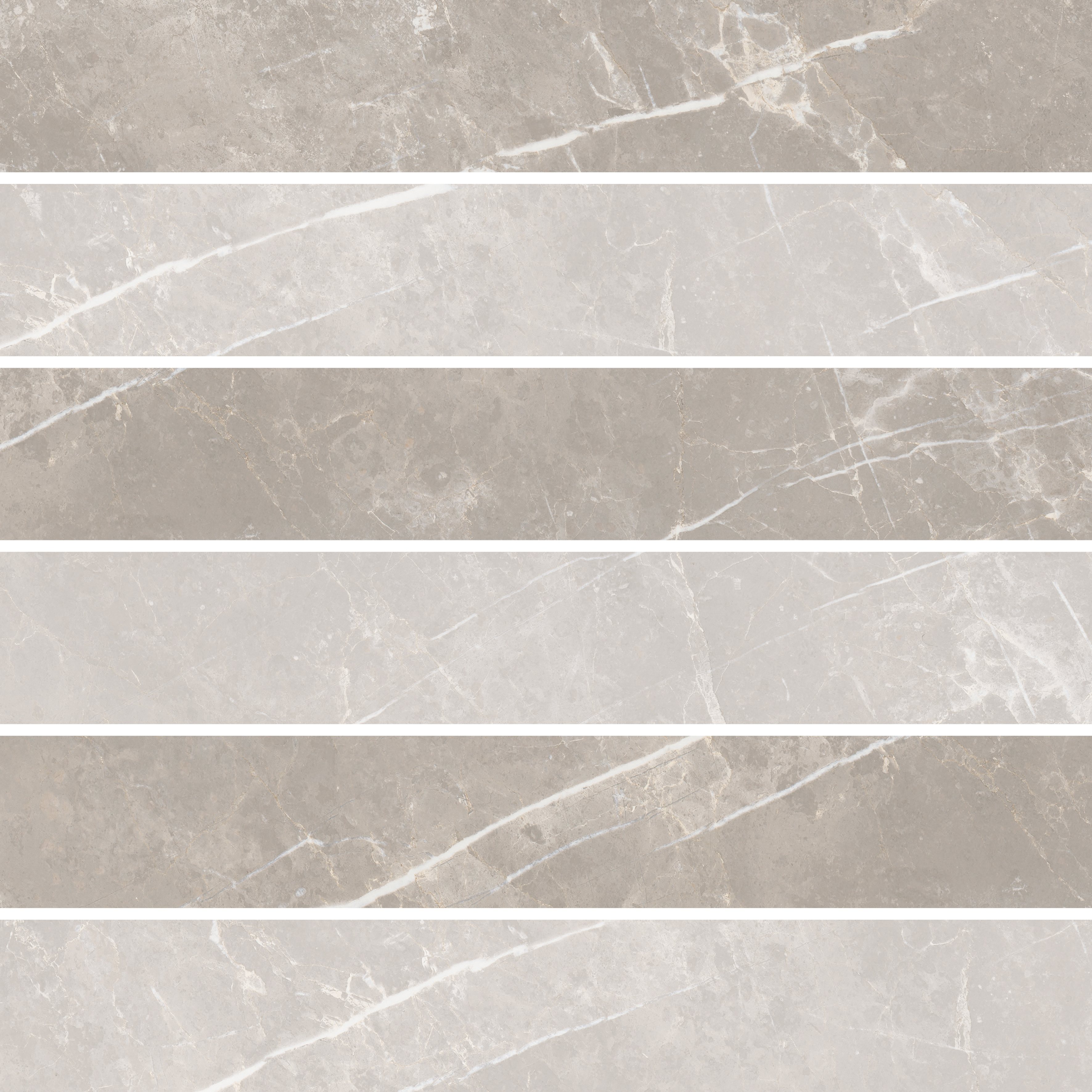 Grey Dolomia Mosaico 3D 5x30 30x30 глянцевая 9 мм