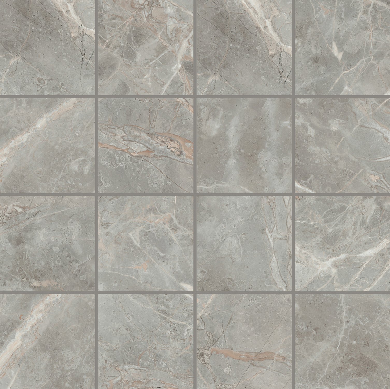Étoile Gris Mosaico magnum 7,5x7,5 30x30 глянцевая 6 мм