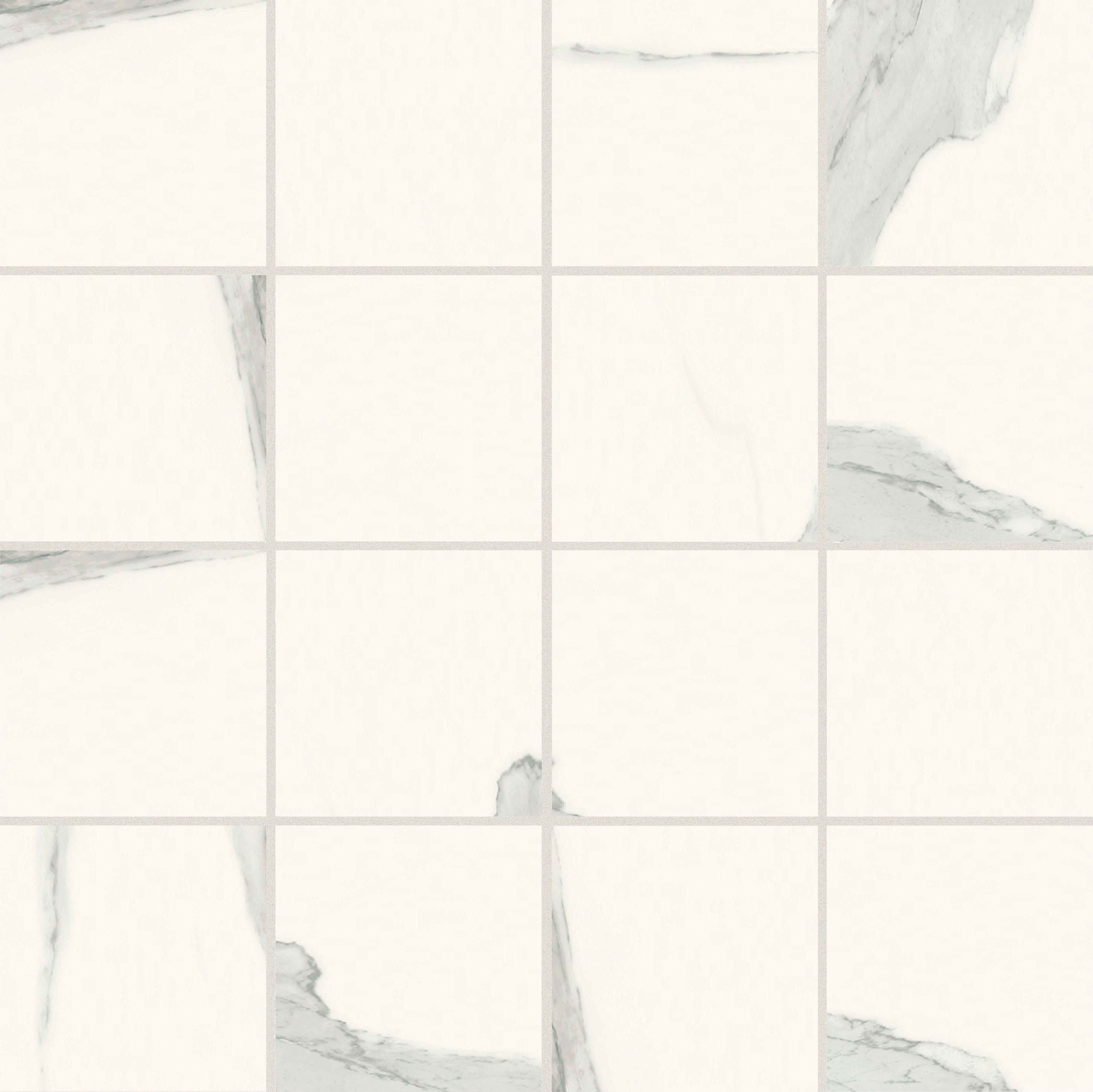 Statuario Mosaico magnum 7,5x7,5 30x30 глянцевая 6 мм