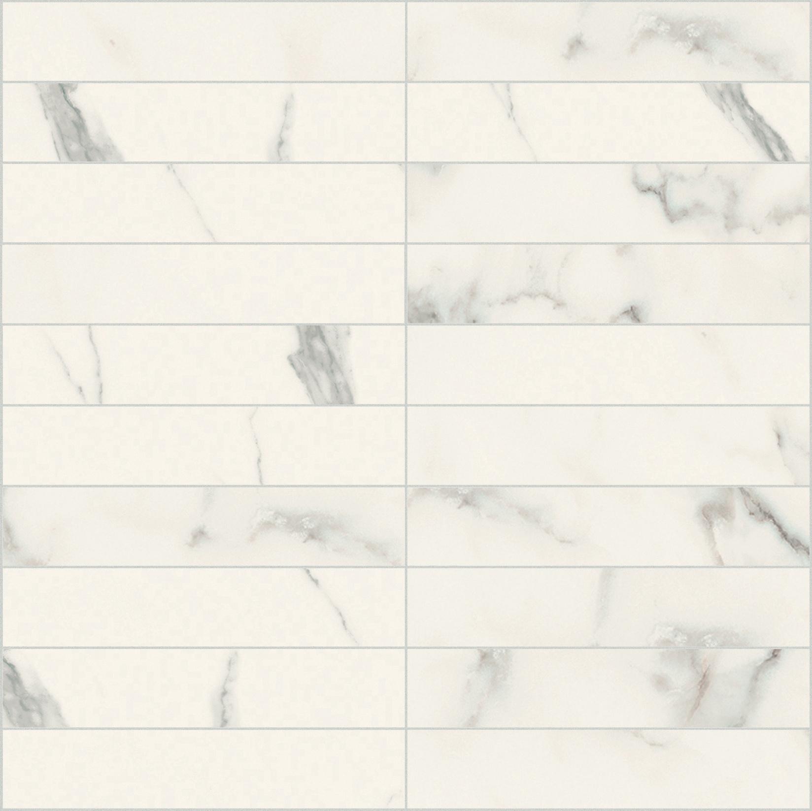 Statuario Mosaico 3x15 30x30 глянцевая 9 мм