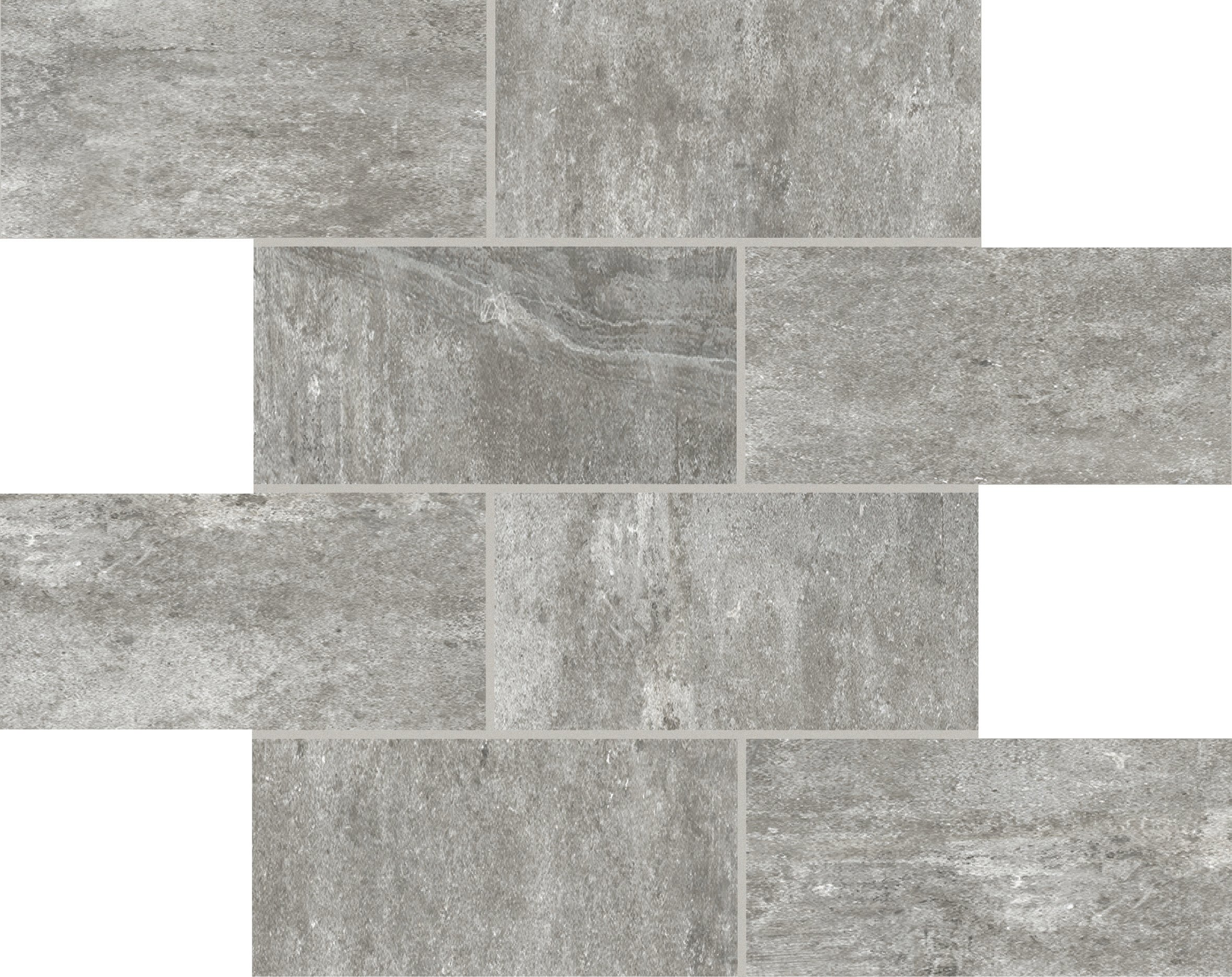 La Roche Grey Módulo murete desplazado Magnum 7,5x15 30x30 матовая 6 мм