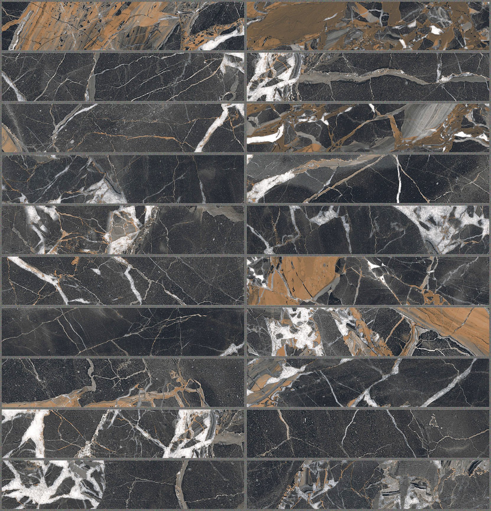 Ombre de Caravage Mosaico 3x15 30x30 глянцевая 9 мм