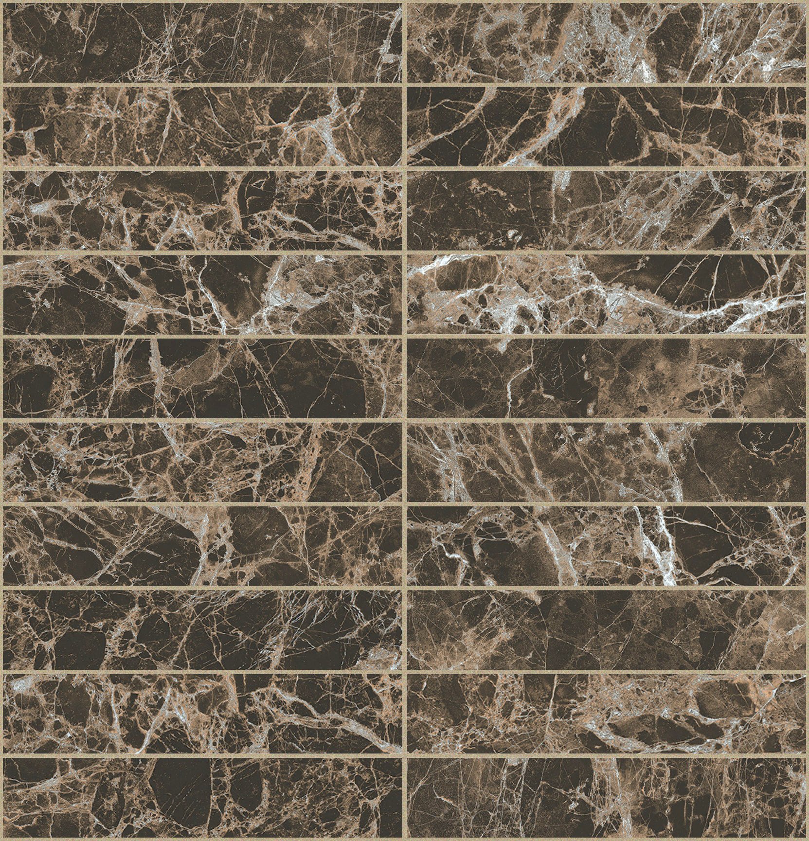 Marron imperial Mosaico 3x15 30x30 глянцевая 9 мм