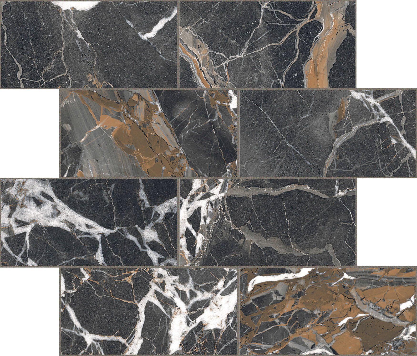 Ombre de Caravage Módulo murete desplazado Magnum 7,5x15 30x30 глянцевая 6 мм