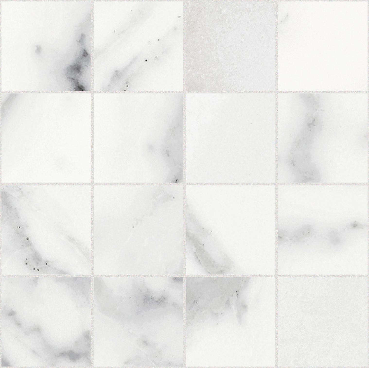 Origines Blanc Mosaico magnum 7,5x7,5 30x30 глянцевая 6 мм
