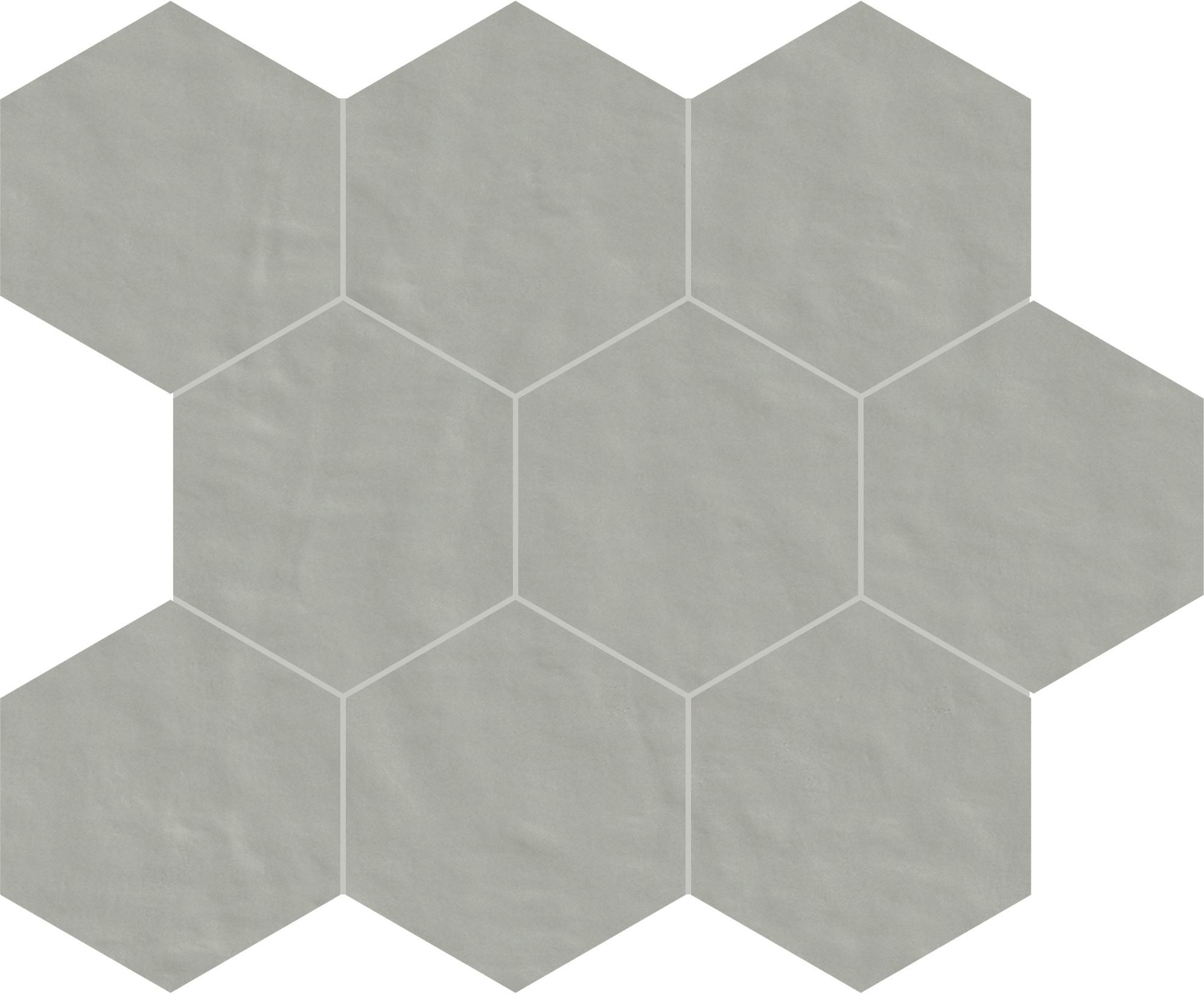 04 ferro Mosaico esagono 10x10 матовая 6 мм
