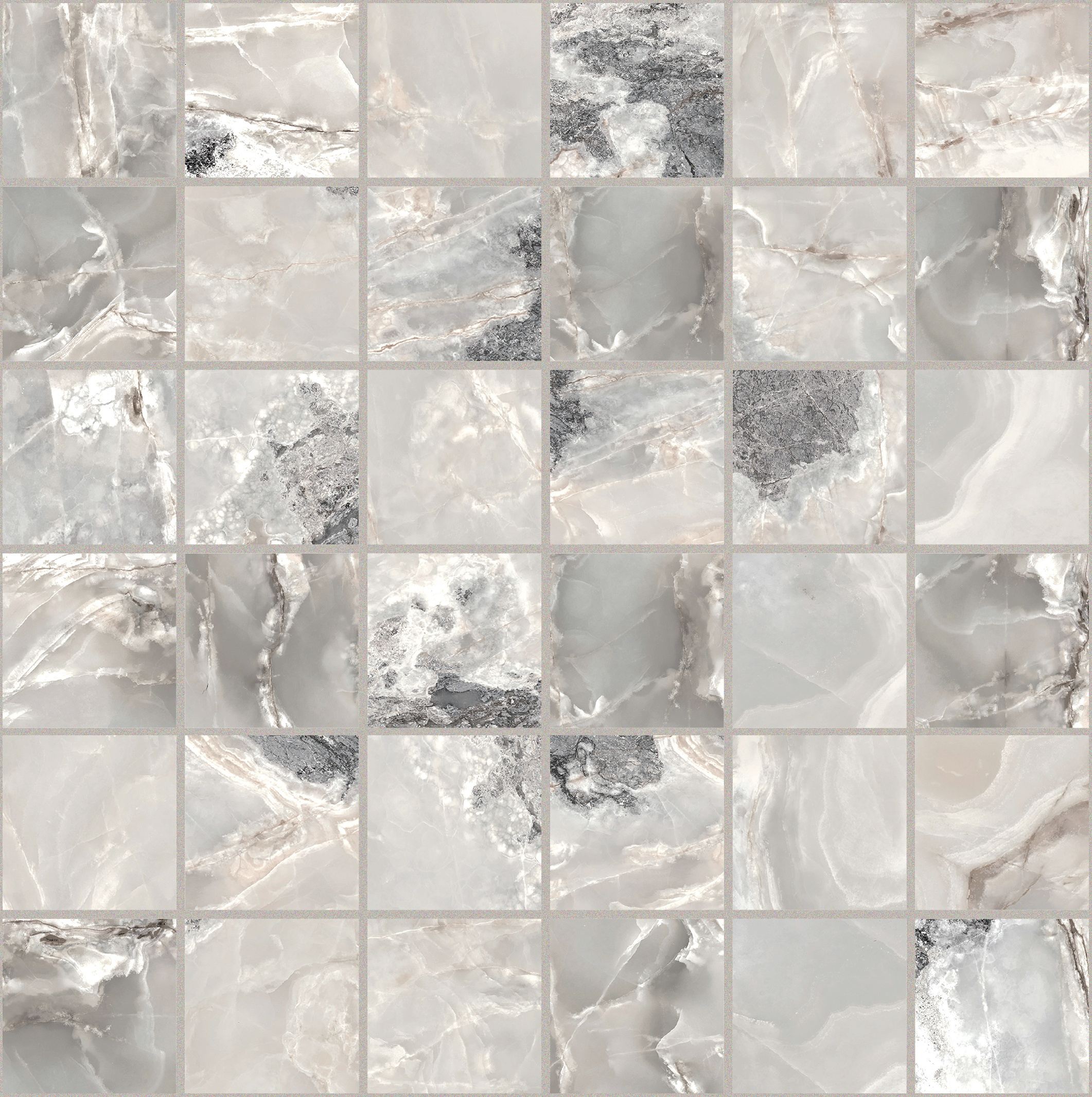 Silver Blend Mosaico 5x5 30x30 сатинированная 9 мм