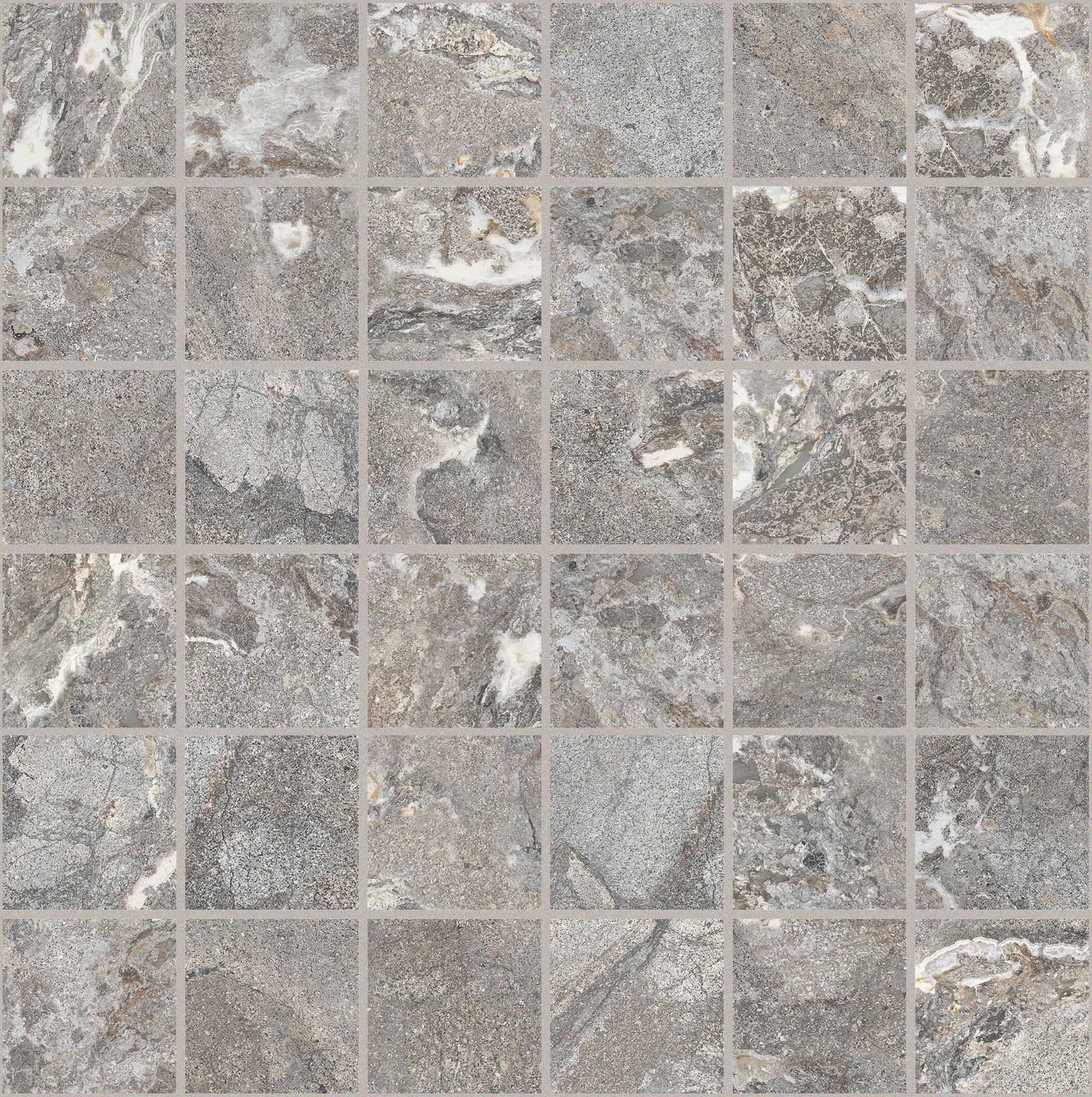 Silver Porphyry Mosaico 5x5 30x30 матовая 9 мм