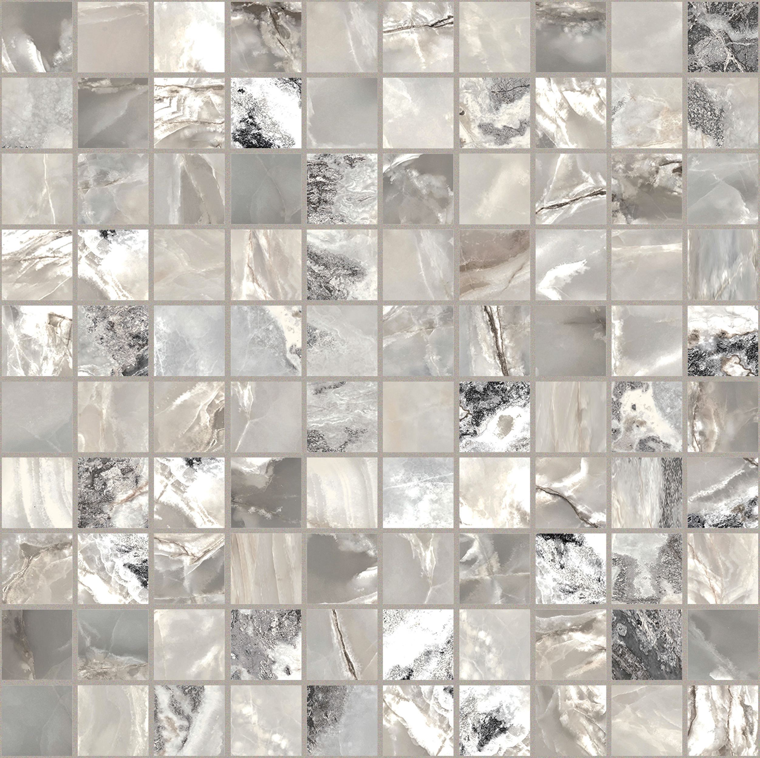 Silver Blend Mosaico 3x3 30x30 глянцевая 9 мм