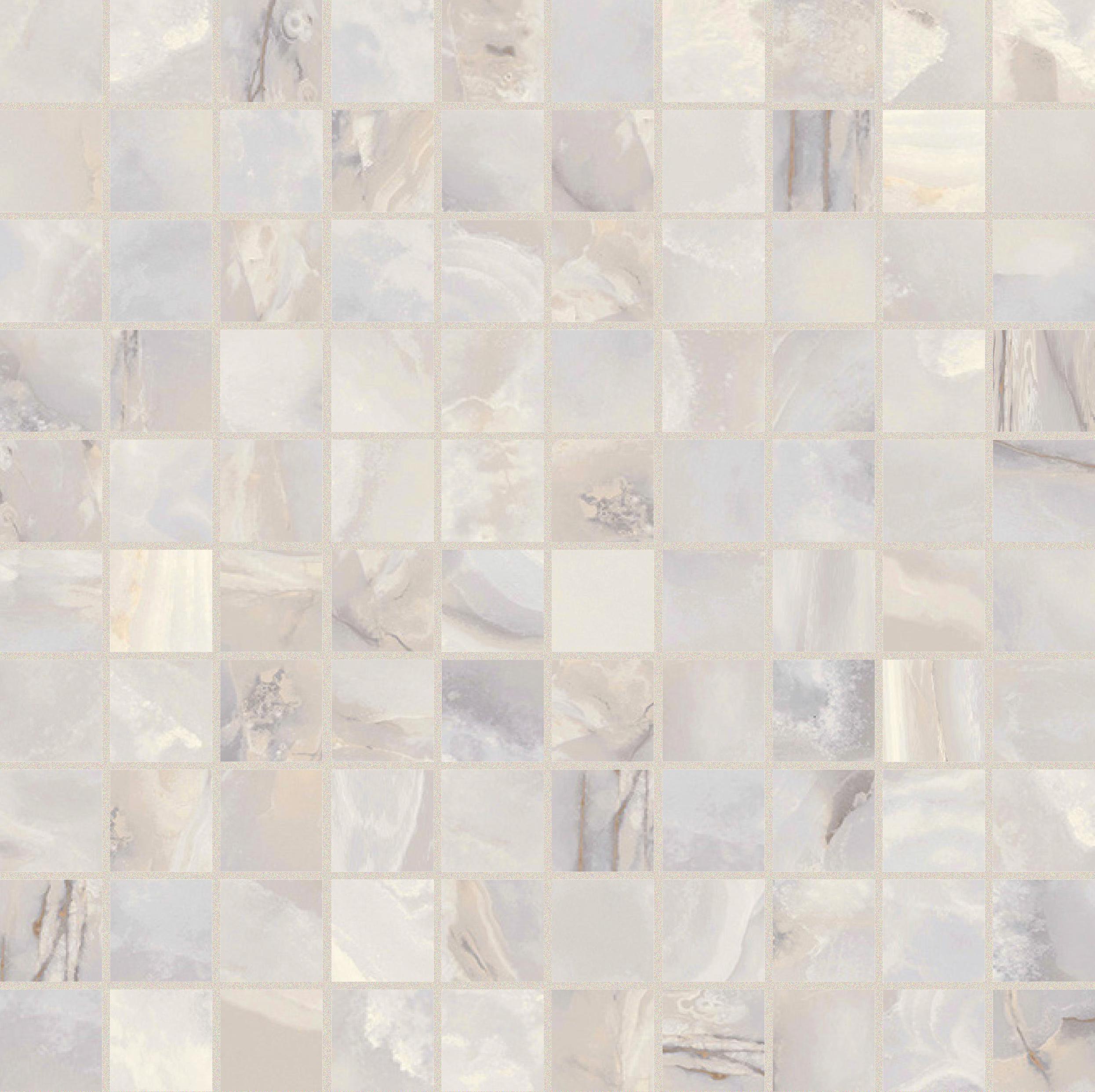 White Onyx Mosaico 3x3 30x30 сатинированная 9 мм