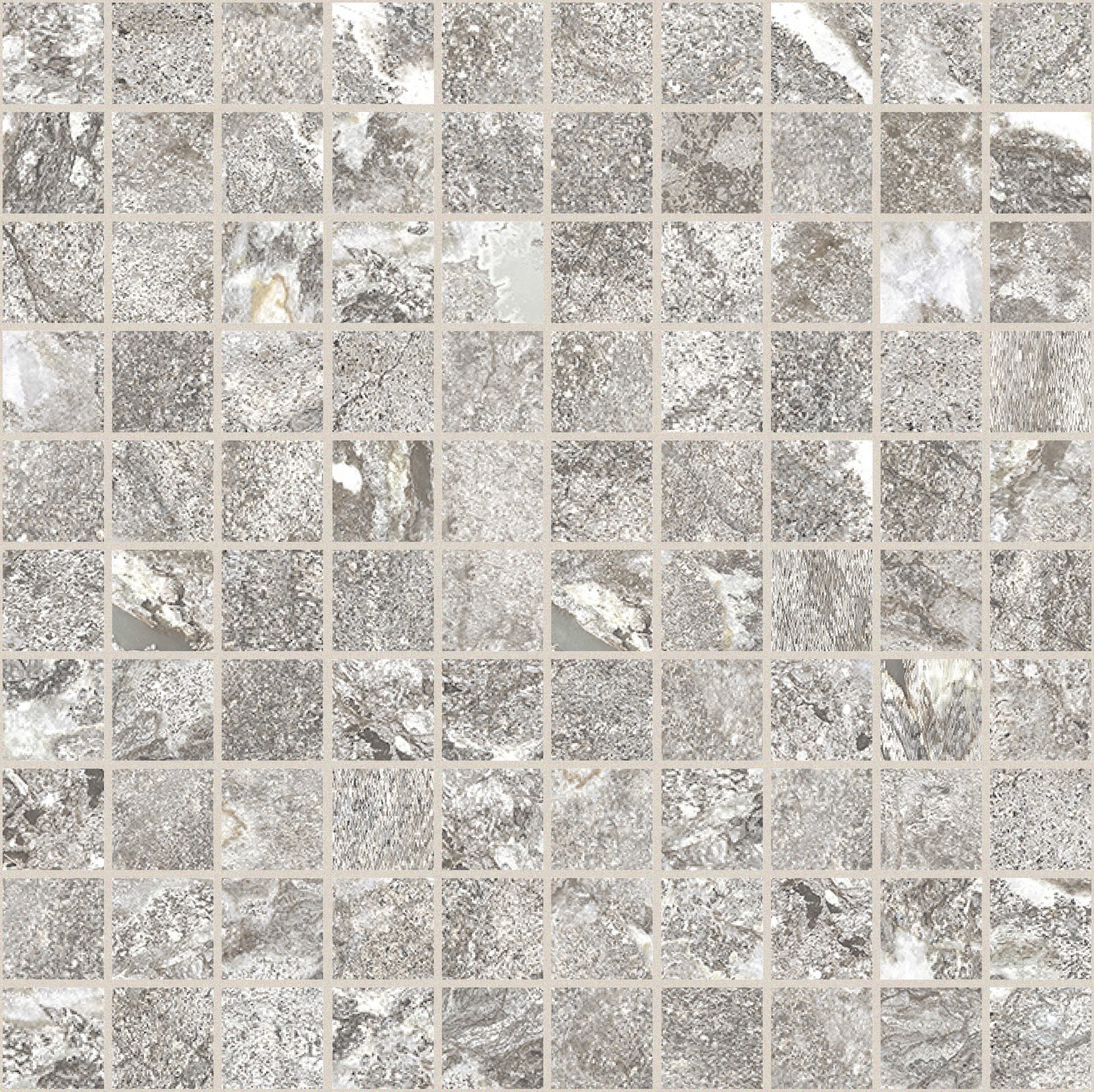 White Porphyry Mosaico 3x3 30x30 матовая 9 мм