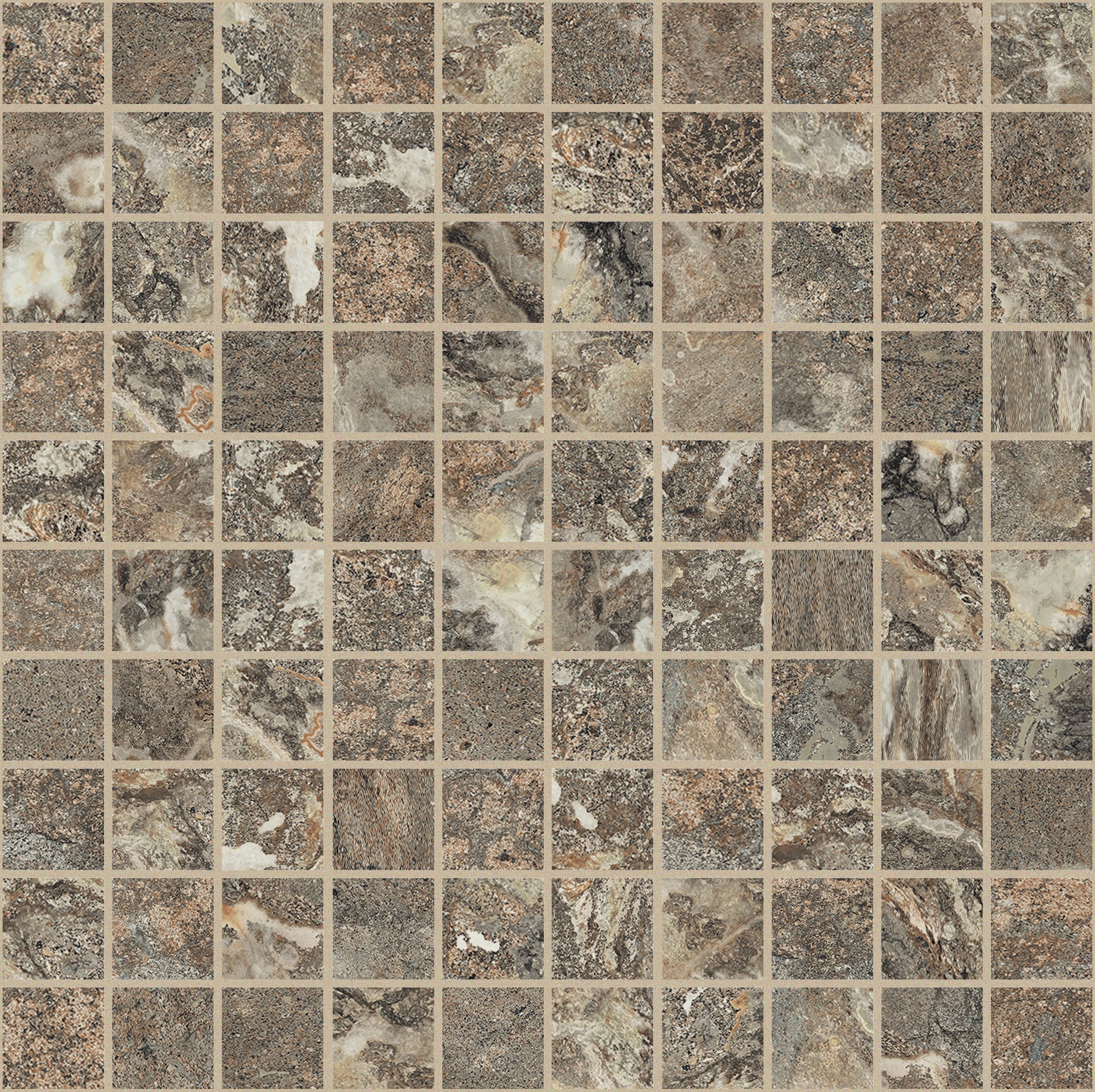 Golden Porphyry Mosaico 3x3 30x30 матовая 9 мм