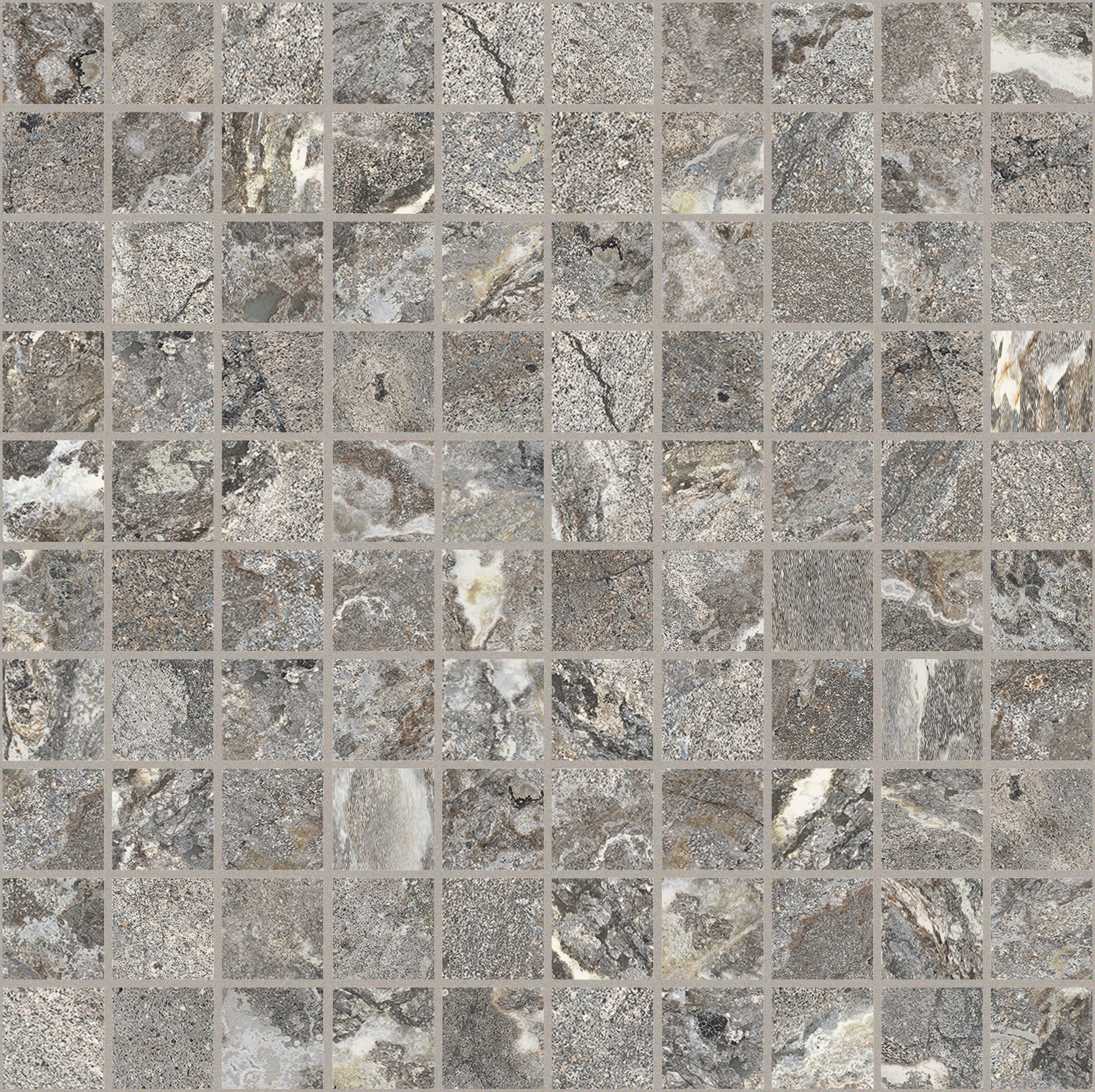 Silver Porphyry Mosaico 3x3 30x30 матовая 9 мм