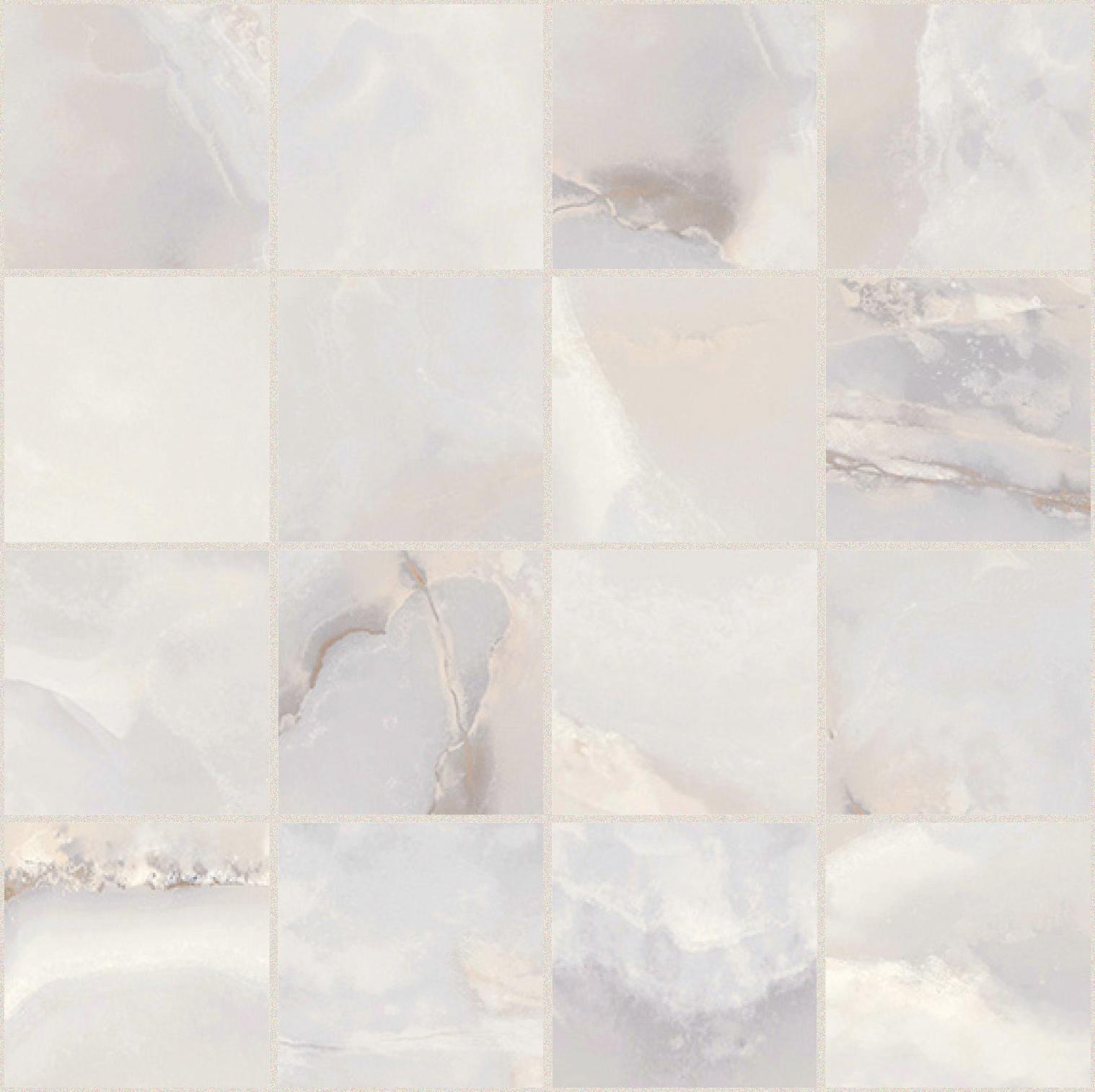 White Onyx Mosaico magnum 7,5x7,5 30x30 глянцевая 6 мм