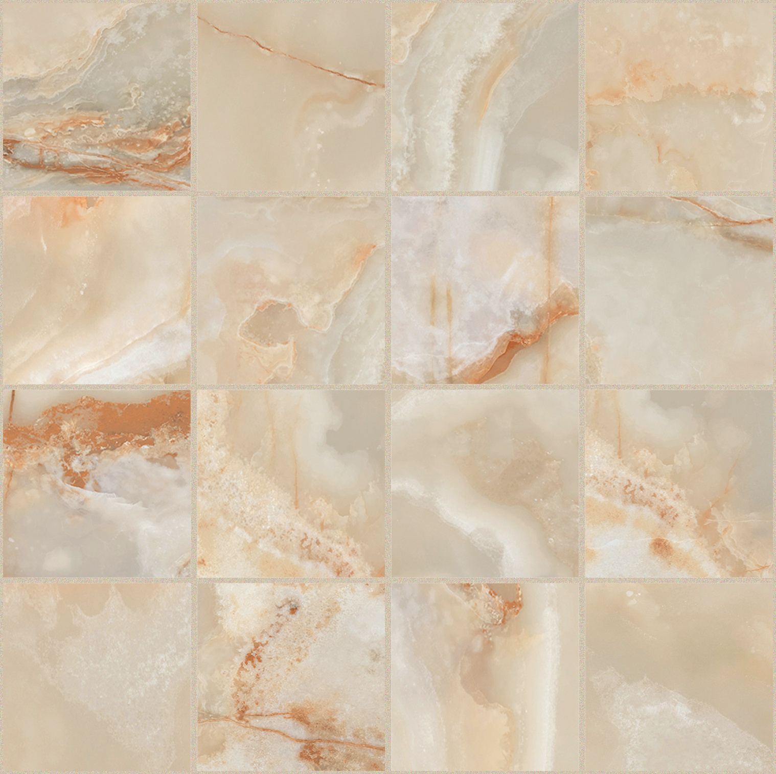 Golden Onyx Mosaico magnum 7,5x7,5 30x30 глянцевая 6 мм