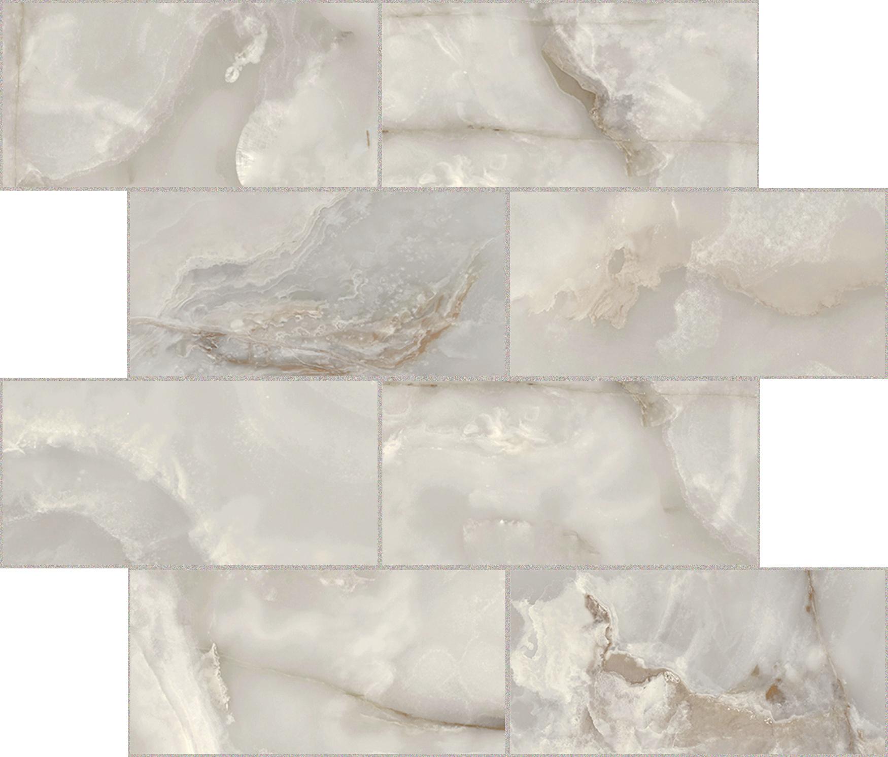 Silver Onyx Módulo murete desplazado Magnum 7,5x15 30x30 глянцевая 6 мм