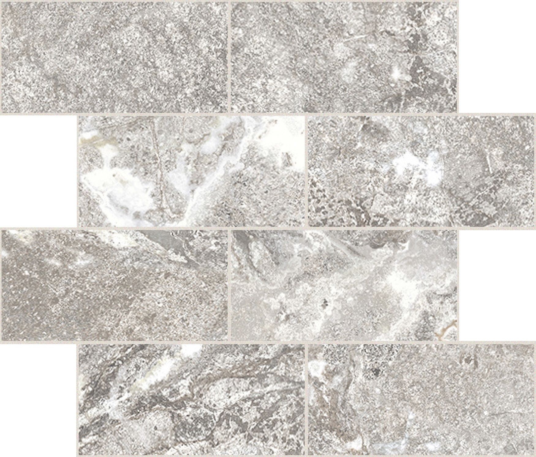 White Porphyry Módulo murete desplazado Magnum 7,5x15 30x30 матовая 6 мм