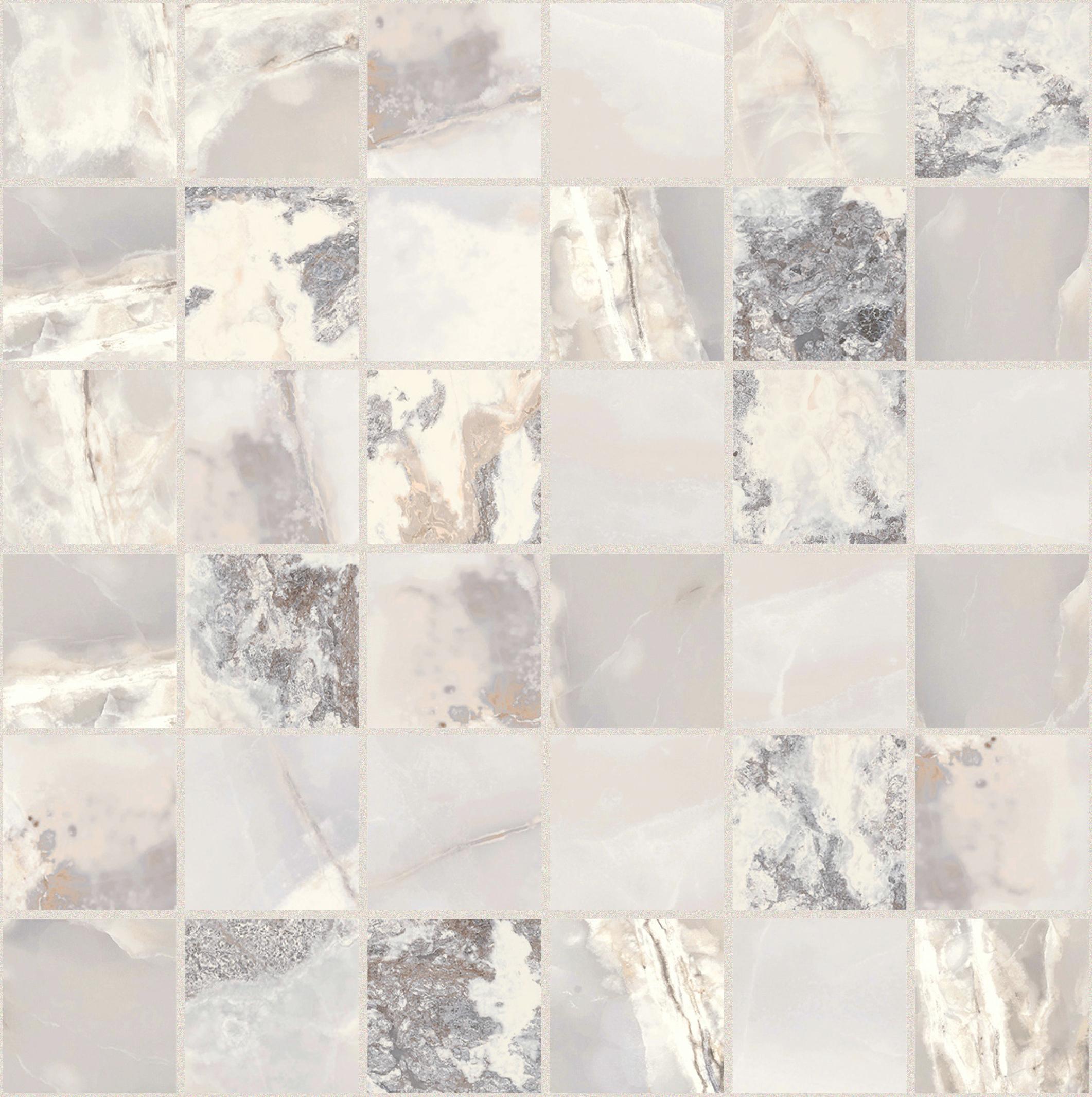White Blend Mosaico 5x5 30x30 глянцевая 9 мм