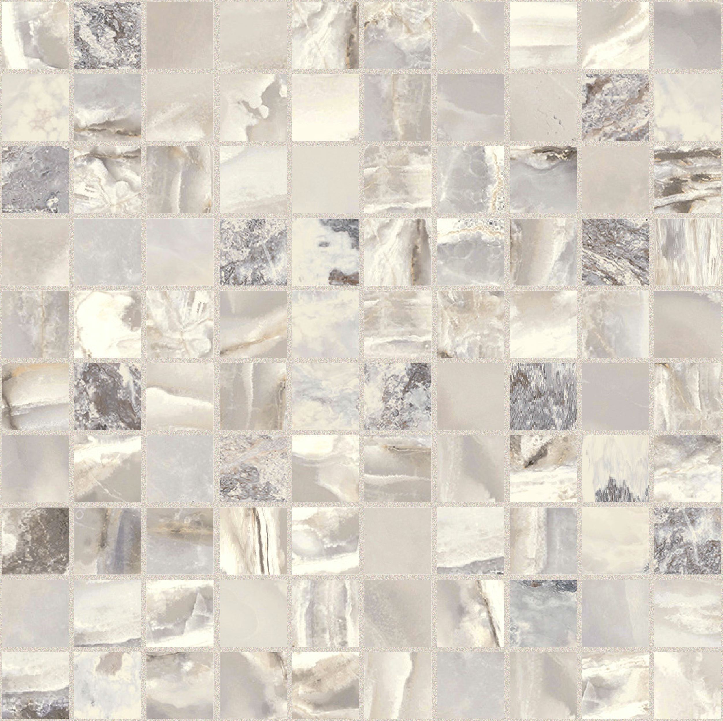 White Blend Mosaico 3x3 30x30 сатинированная 9 мм