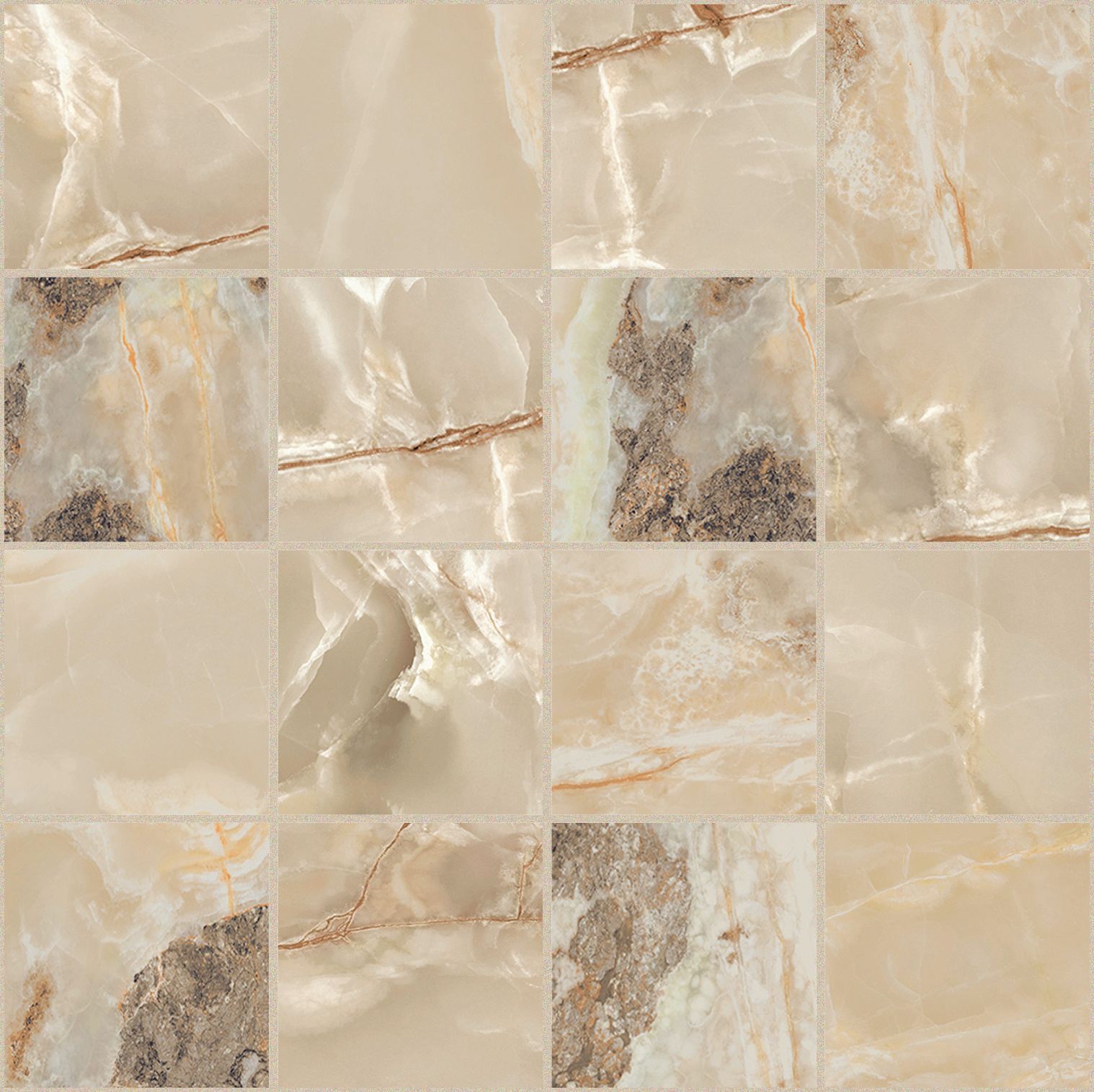 Golden Blend Mosaico magnum 7,5x7,5 30x30 сатинированная 6 мм