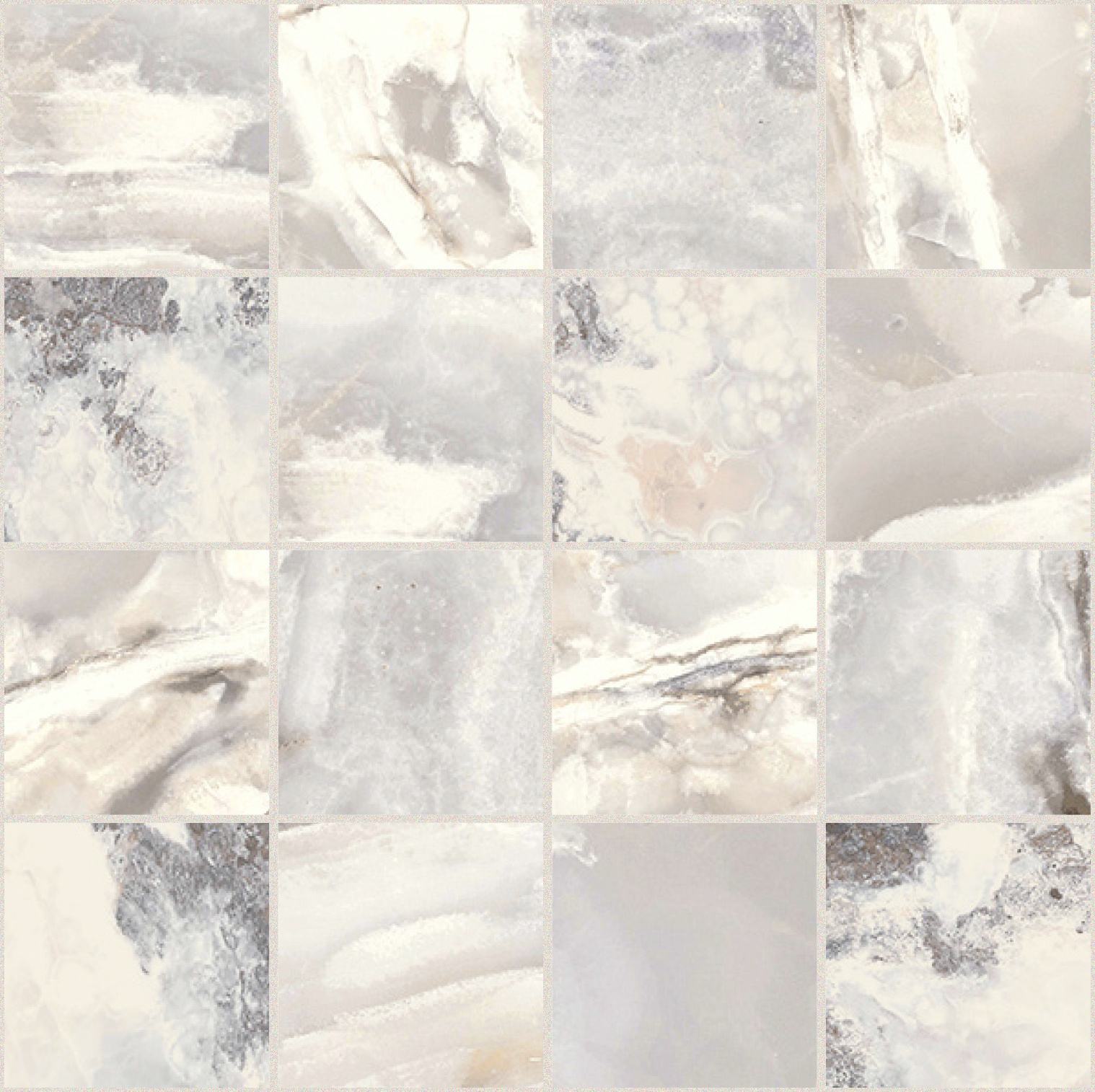 White Blend Mosaico magnum 7,5x7,5 30x30 сатинированная 6 мм