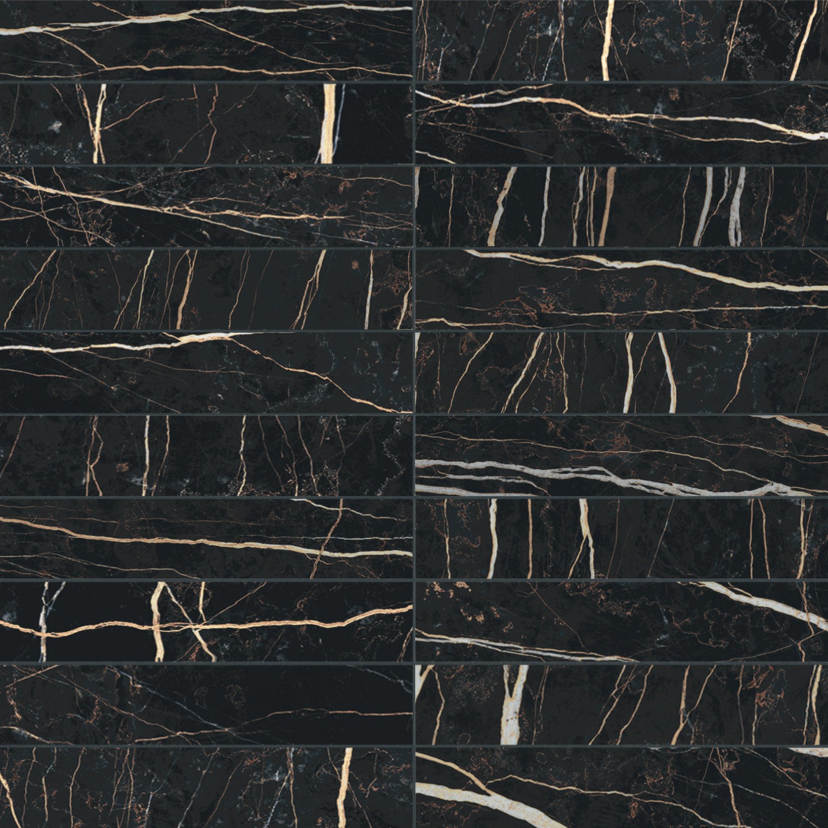 Thunder Night Mosaico 3x15 30x30 глянцевая 9 мм