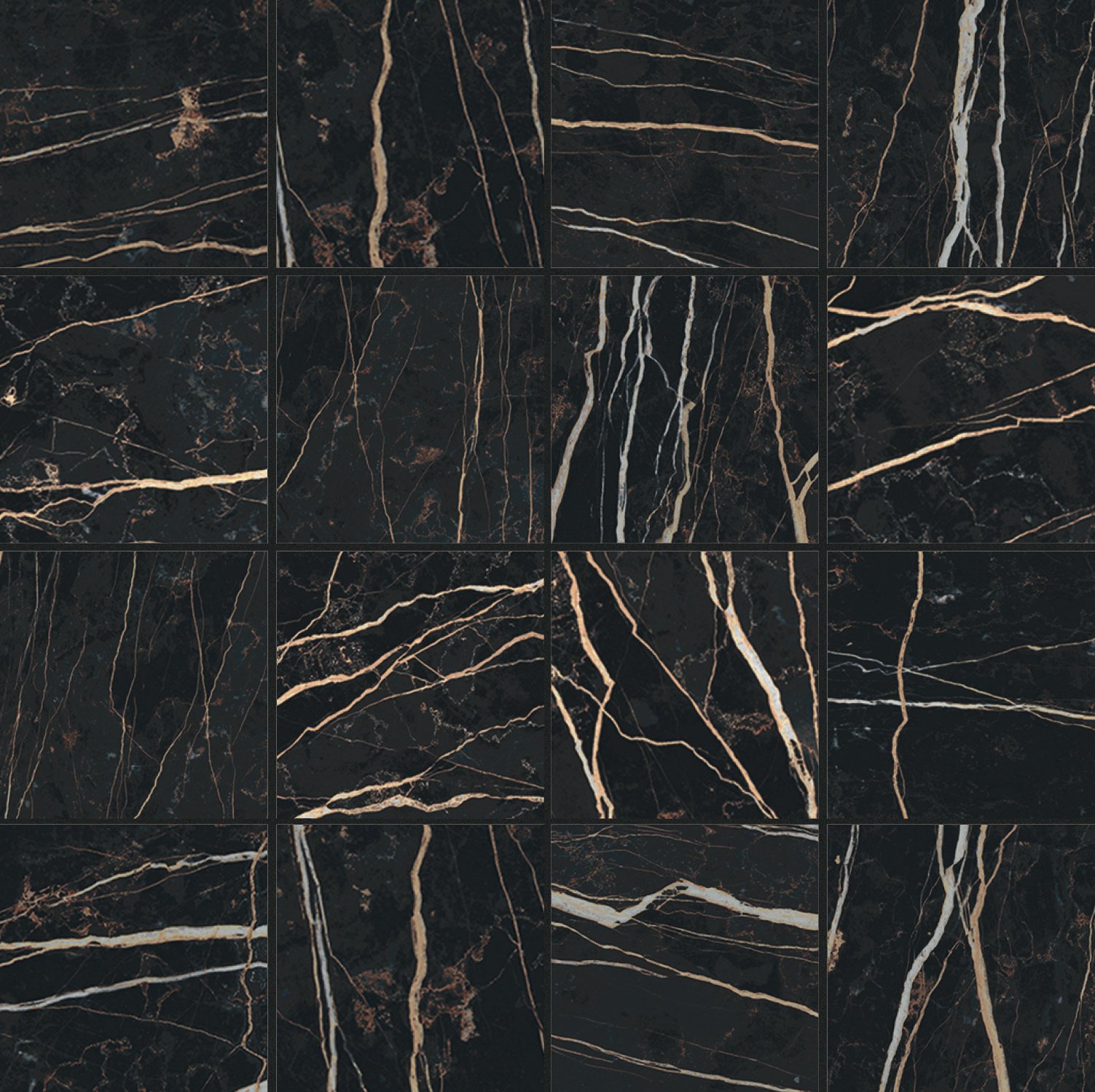 Thunder Night Mosaico magnum 7,5x7,5 30x30 глянцевая 6 мм