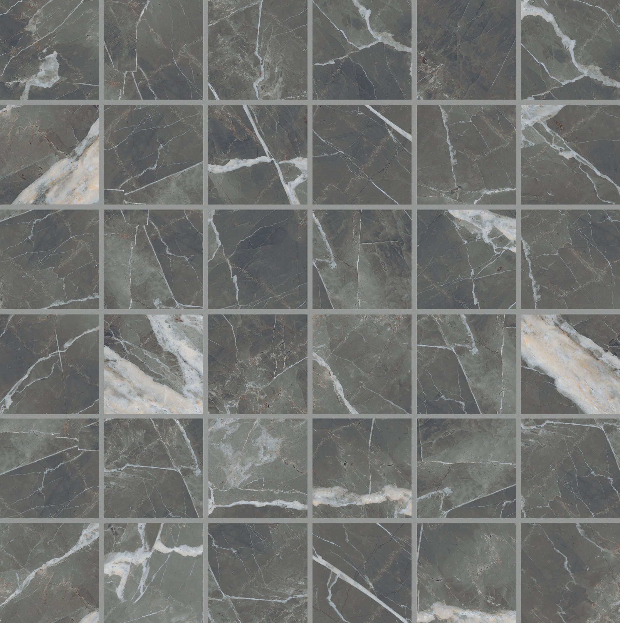 Stone Calacatta Black Mosaico 5x5 30x30 матовая 9 мм