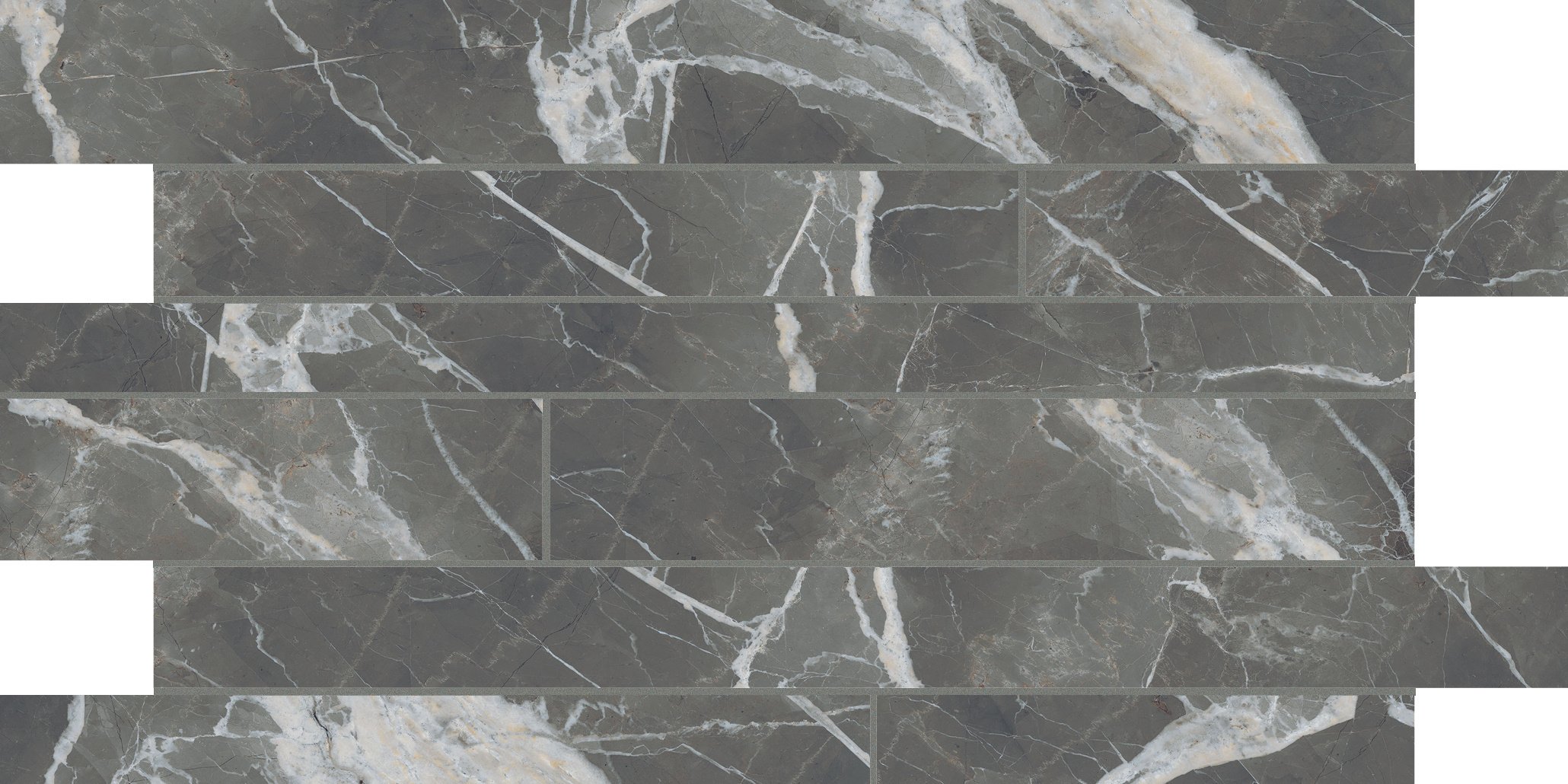 Stone Calacatta Black Modulo listello sfalsato 30x60 матовая 9 мм