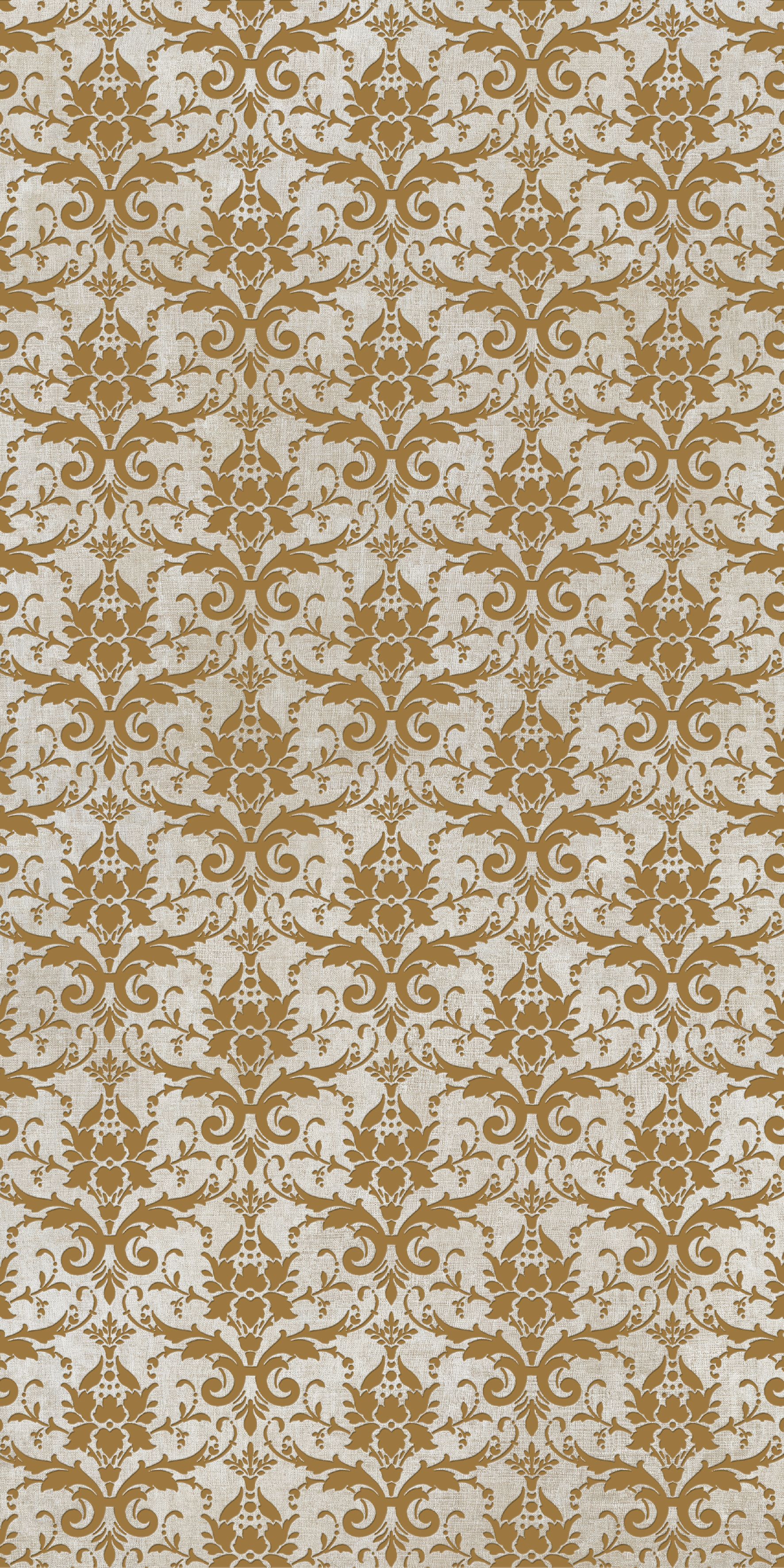 Decoro Broccato Bianco Oro 120x240 матовая 6 мм