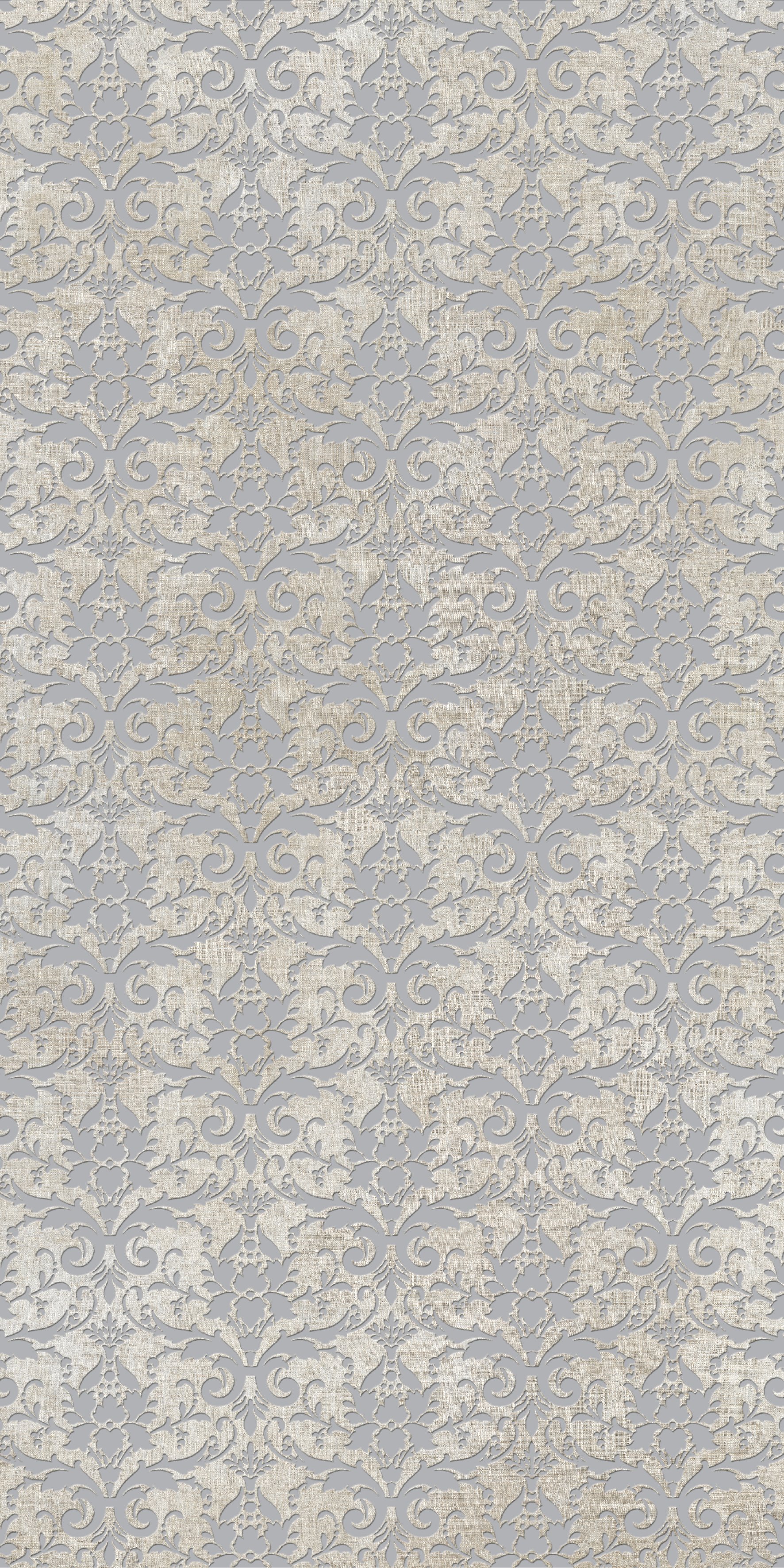 Decoro Broccato Bianco Argento 120x240 матовая 6 мм