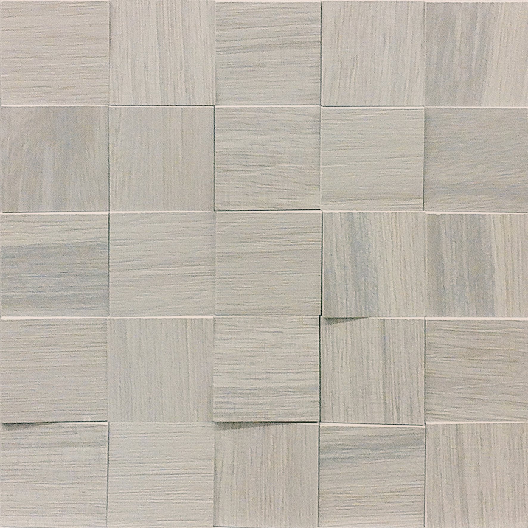 Wooden Gray Mosaico 3D inclinato 6x6 30x30 матовая 9 мм