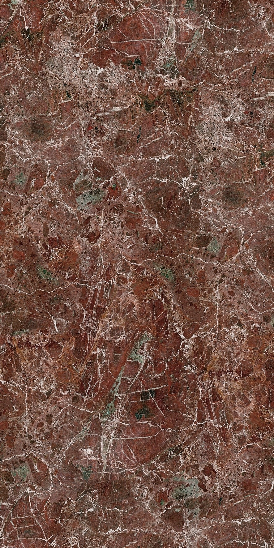 Керамогранит Rosso Lepanto Book Match Bush Hammered 162×324 см - коллекция Rare, Laminam