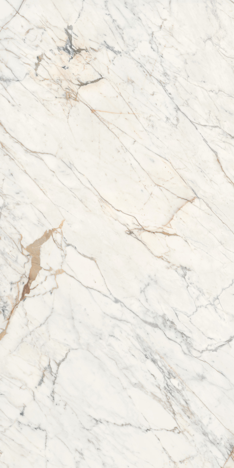 Grande Marble Look Golden White Bookmatch A Satin 12mm Stuoiato