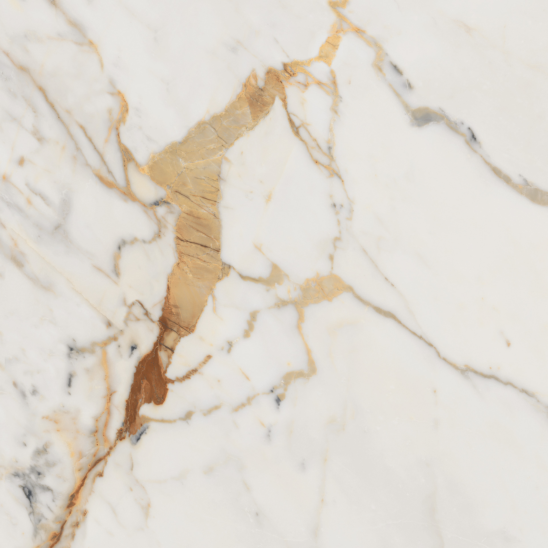 Allmarble Golden White Rettificato 60×60 см - коллекция Grande Marble Look, Marazzi
