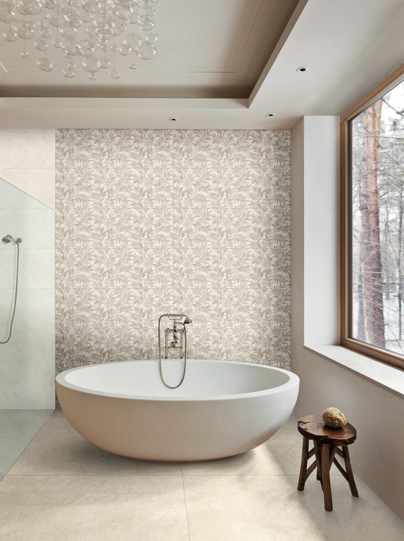 Limestone Wall в интерьере