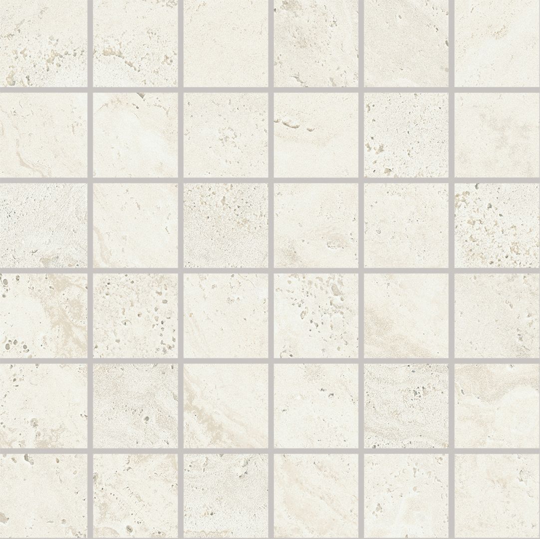 Мозаика White Travertine minimal cut