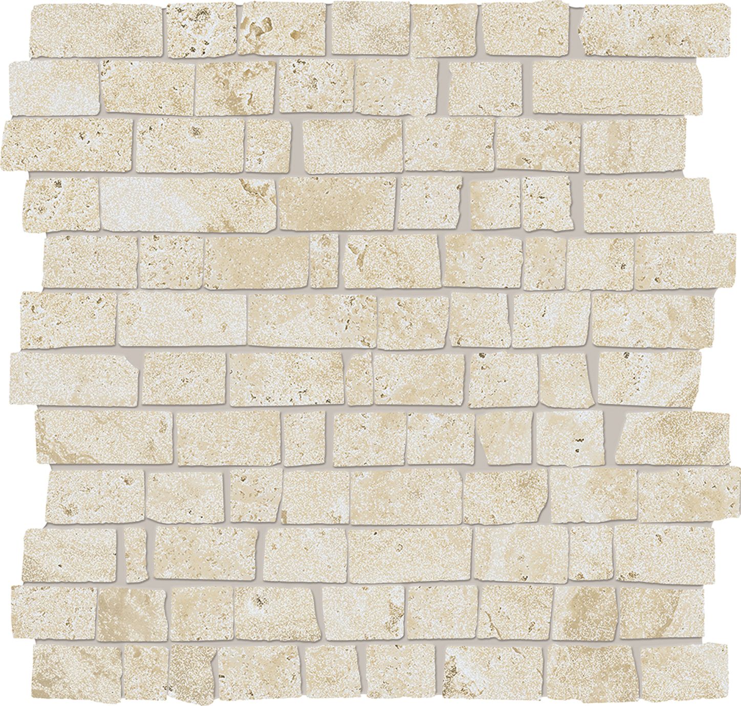Мозаика Cream Travertine mini block minimal cut
