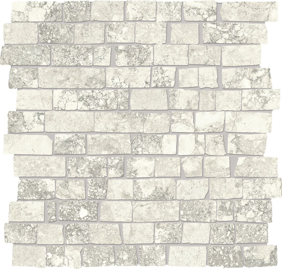 Мозаика White Travertine mini block ancient cut