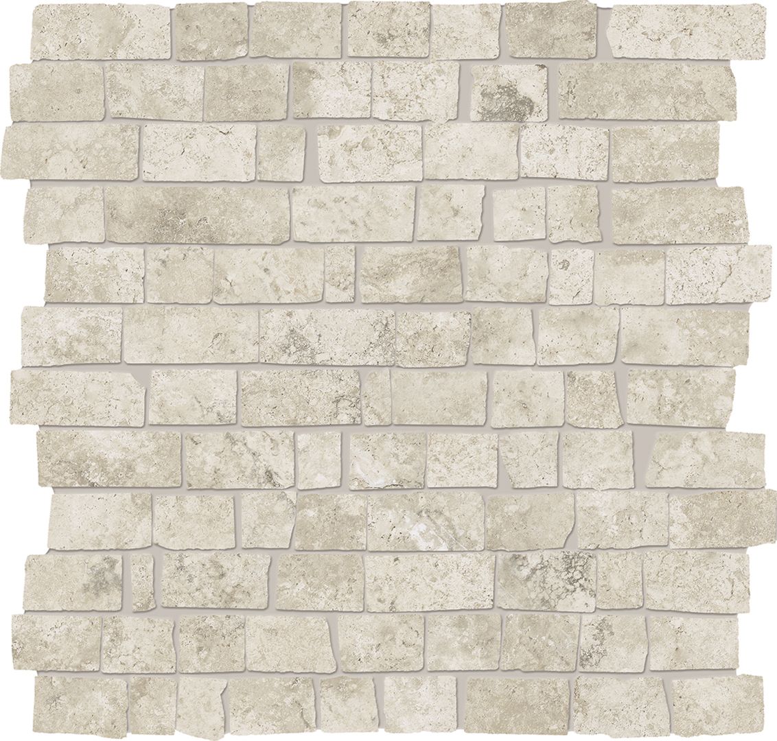 Мозаика Cream Travertine mini block ancient cut