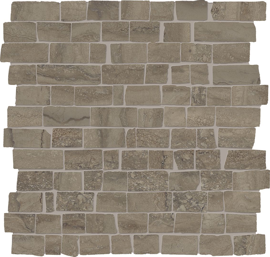 Мозаика Chocolate Travertine mini block vien cut